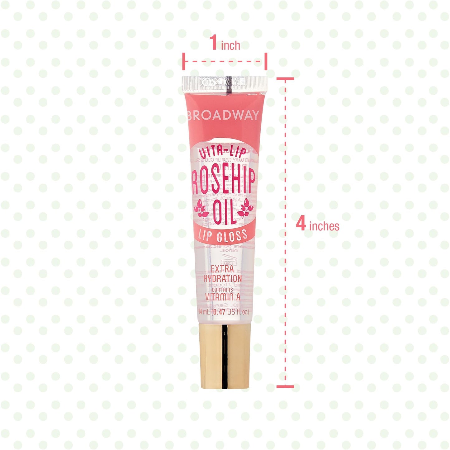Ruby Kisses Broadway Vita-Lip Clear Lip Gloss (Rosehip Oil 6 Pack), Ultra-Hydrating & Soothing Formula with Vitamin Oils, High-Shine Non-Sticky Finish, Healing Glossy Lip Balm With Vitamin A