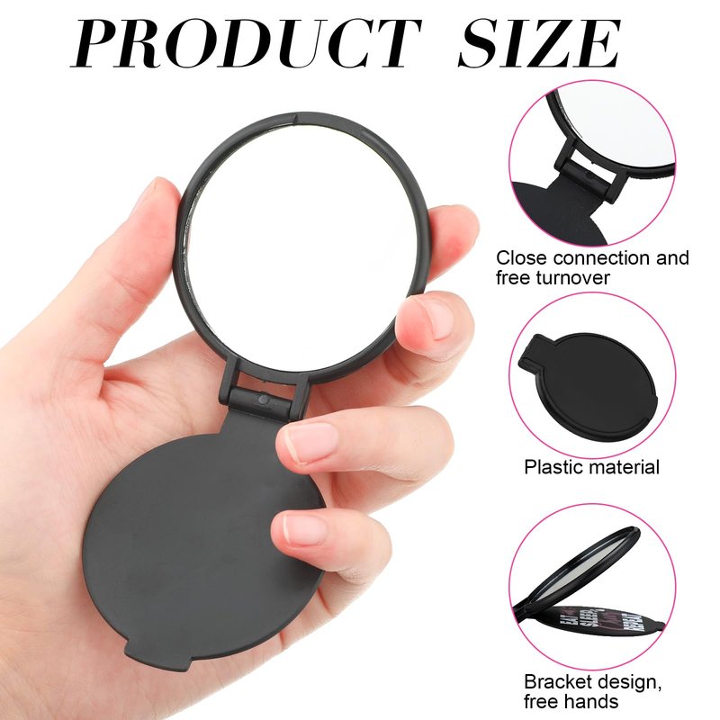 Wenqik 50 Pcs Cheerleader Mirror Gifts Bulk Cheerleading Compact Mirror Cheer Party Favors Folding Pocket Portable Makeup Mirrors for Football Rugby Game Team Friendship Gift(Pink Cheer)