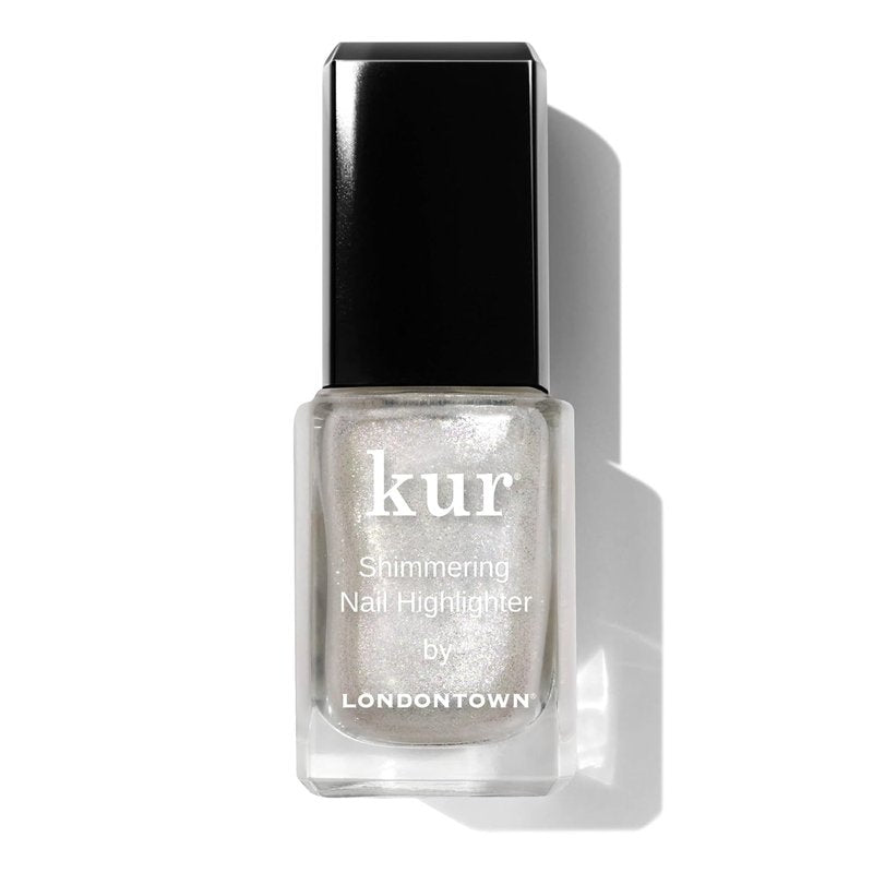 LONDONTOWN Shimmer Nail Highlighter - Vegan Iridescent Nail Polish Treatment | Soft Shimmery White - 0.40 fl oz