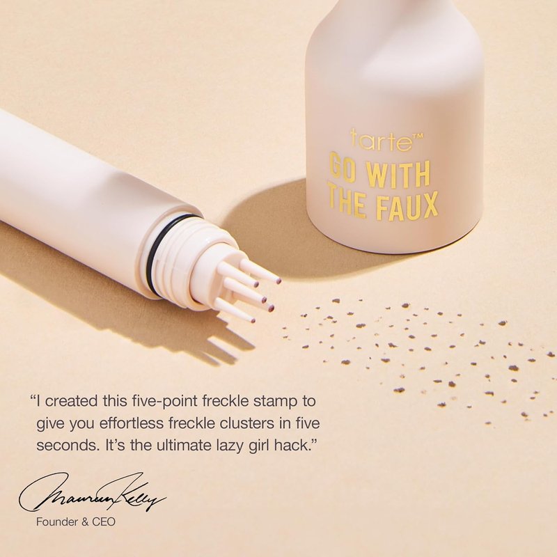 Tarte Go With The Faux Freckle Stamp - Natural-Looking Freckle Pen for Buildable Sun-Kissed Makeup | Vegan & Cruelty-Free