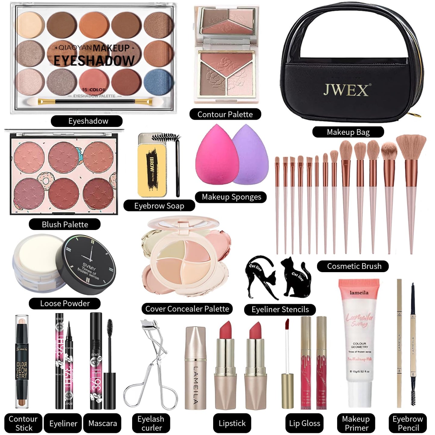 Makeup Advent Calendar 2025, Makeup Kits Mystery Boxes For Christmas Tree Decors, 12 Days Christmas Advent Calendars Gifts for Girls, Xmas Gift Makeup Set For Teens Girls Includ Eyeshadows Lipstick