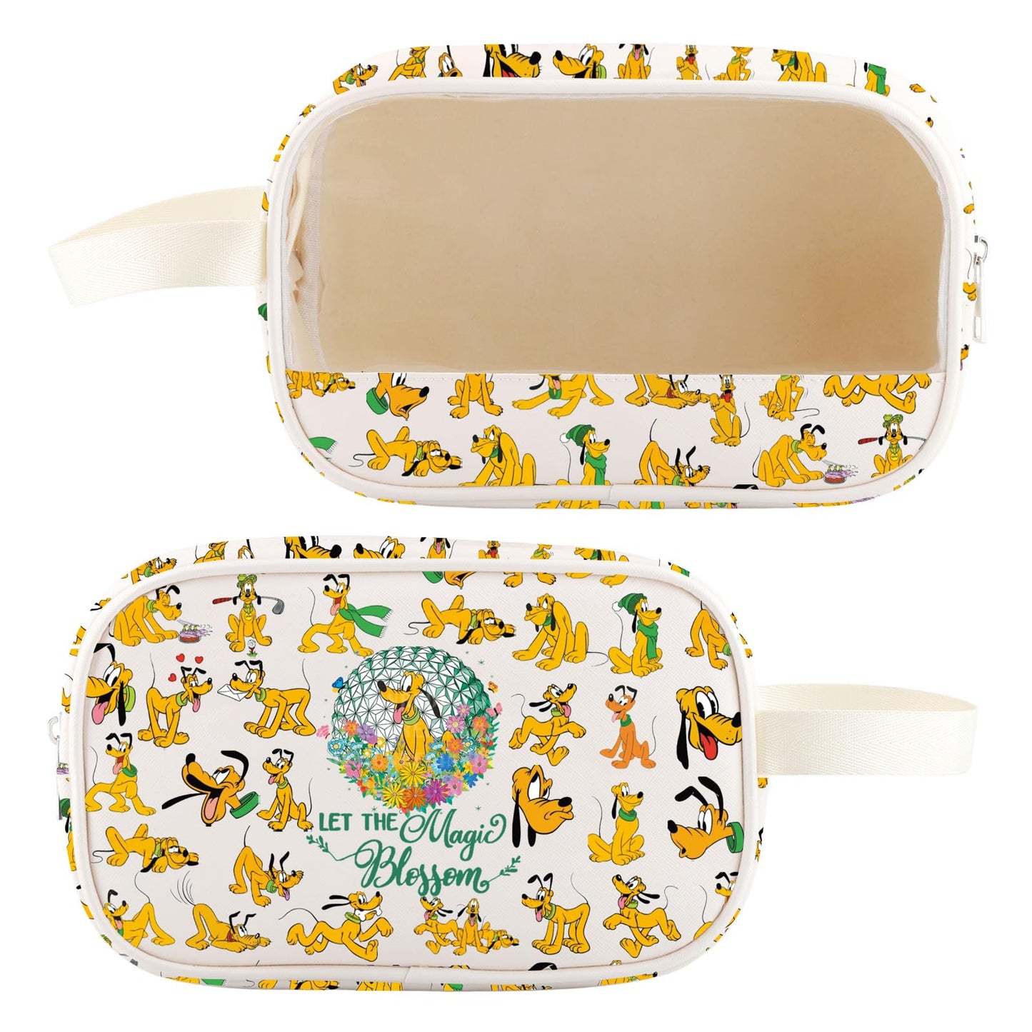 WZMPA Funny Dog Cosmetic Bag Dog Lover Gifts Let The Magic Bloom Makeup Zipper Pouch Bag Cartoon Movie Merchandise (Plu Bloom 2Full-TB)