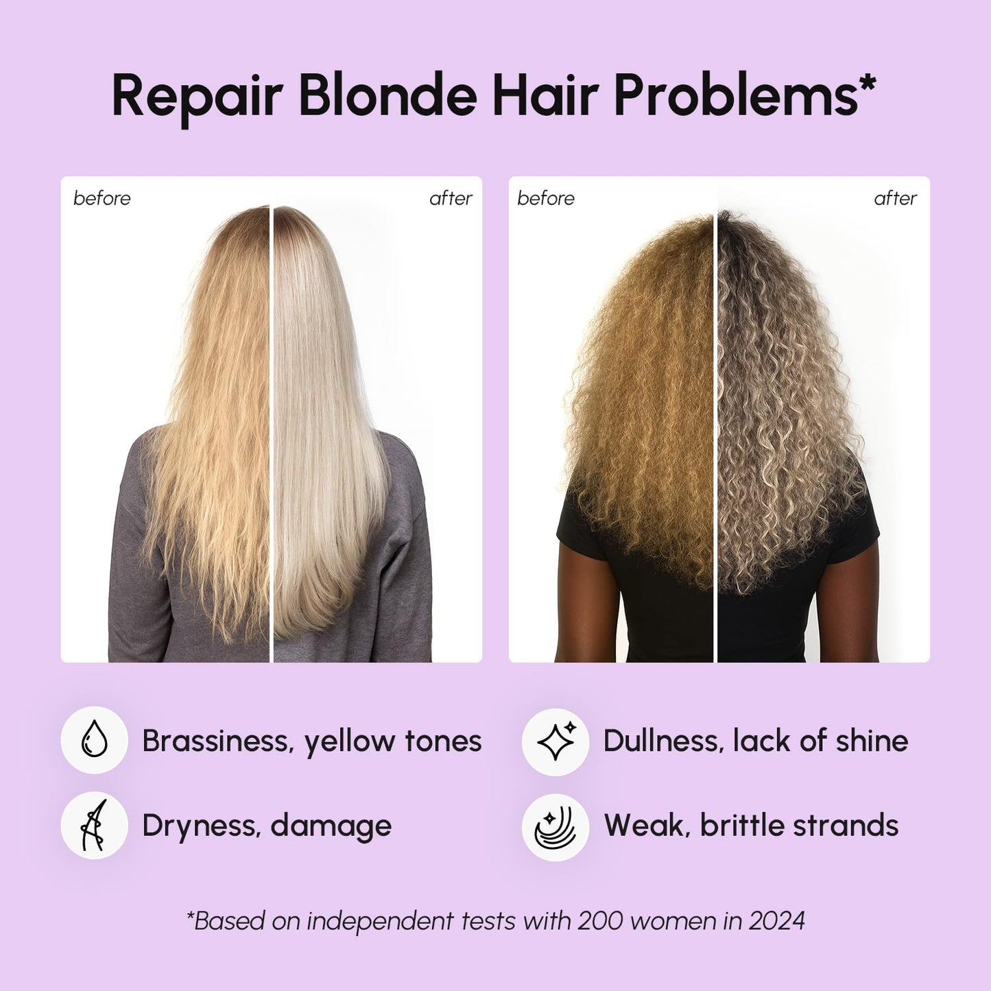 MAREE Deep Conditioning Hair Mask for Damaged Hair Treatment – Keratin Hair Care for Hydrating Growth Repair Moisturizing – Dry Curly Color Refreshing – 10 Fl Oz, Purple