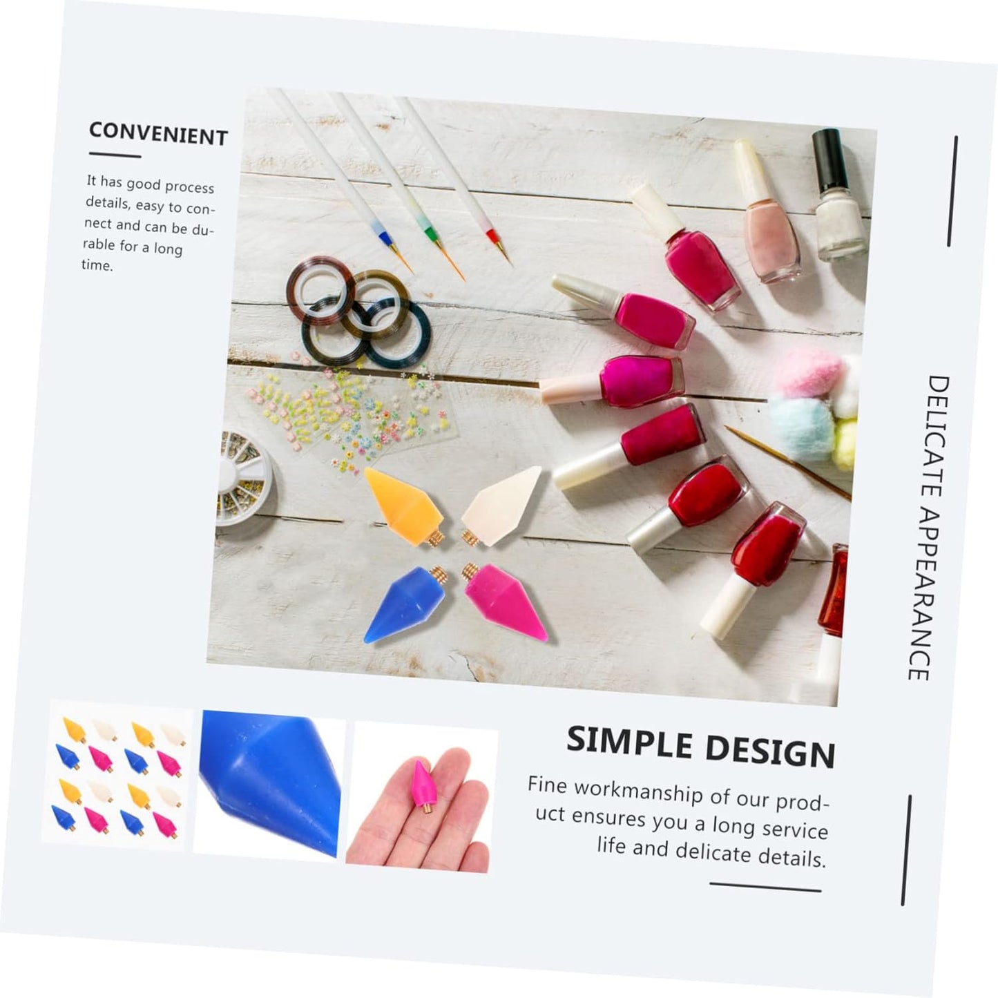 48pcs Rhinestone Picker Wax Tips for Nail Art & Gem Decoration - Easy to Use