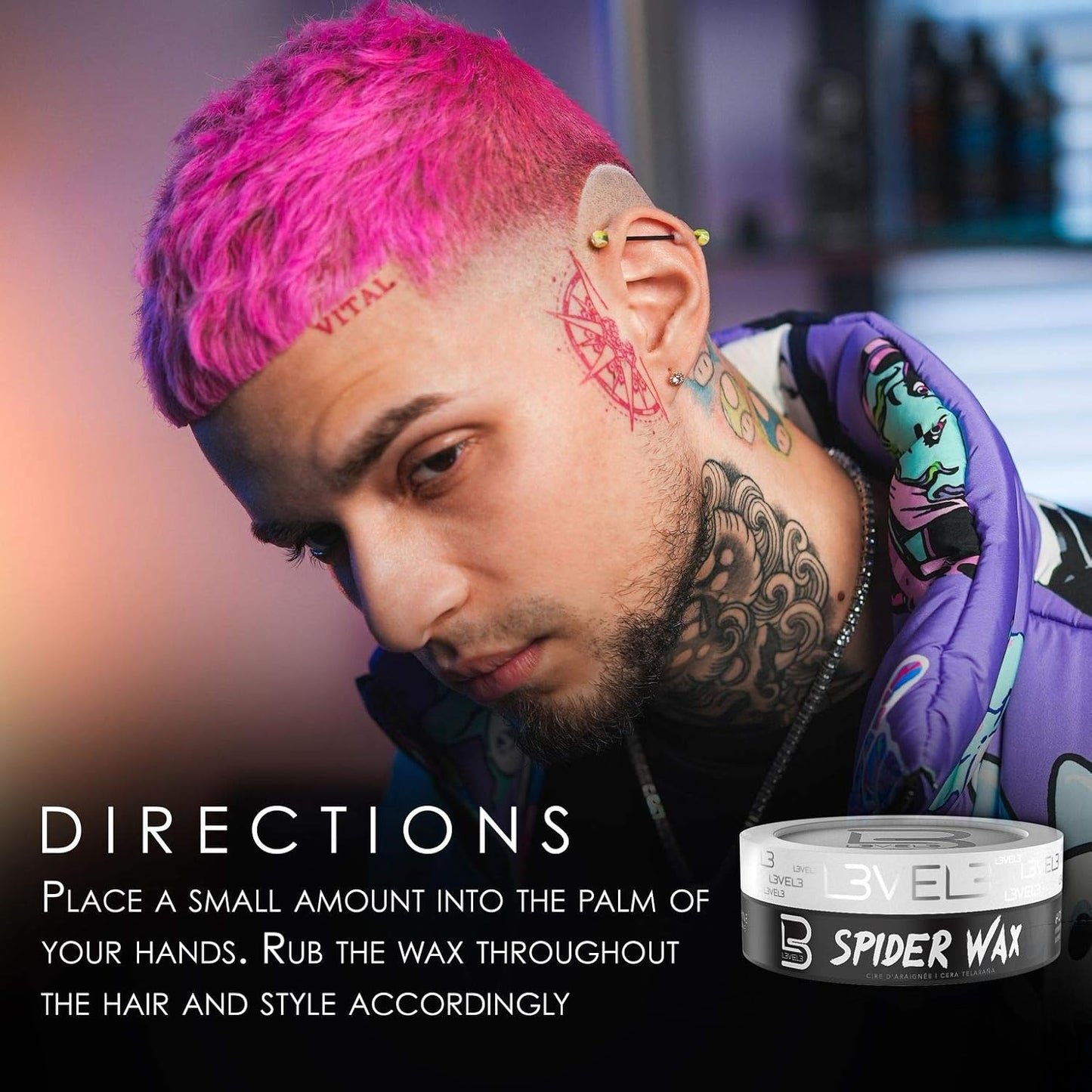 L3 Spider Wax - Long Lasting Hair Wax for Men | Strong Hold & Volume Boost (150 ML)