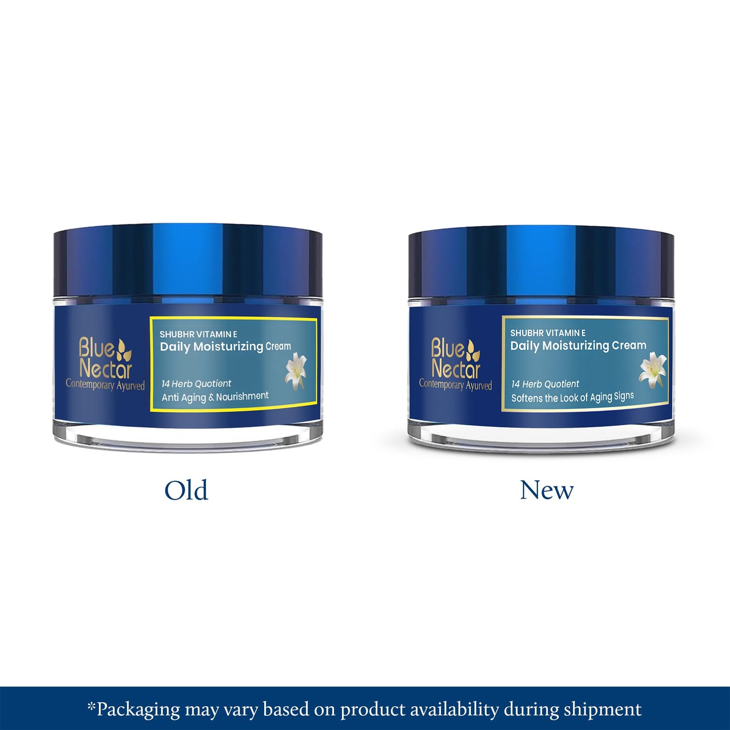 Blue Nectar Moisturizer Face Cream for Women with Plant Based VItamin E Cream | Wrinkle Cream for Face with Almond Oil, Natural Dry Skin Face Moisturizer (14 Herbs, 1.7 Oz)
