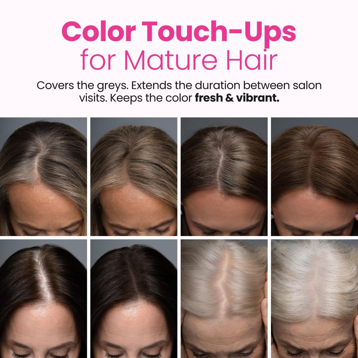 Prime Prometics Instant Coverage Hairline Powder for Mature Women – Covers Grays, Roots & Thinning Areas – Water & Sweat-Resistant – Natural, Fuller-Looking Hairline (Ash Brown)