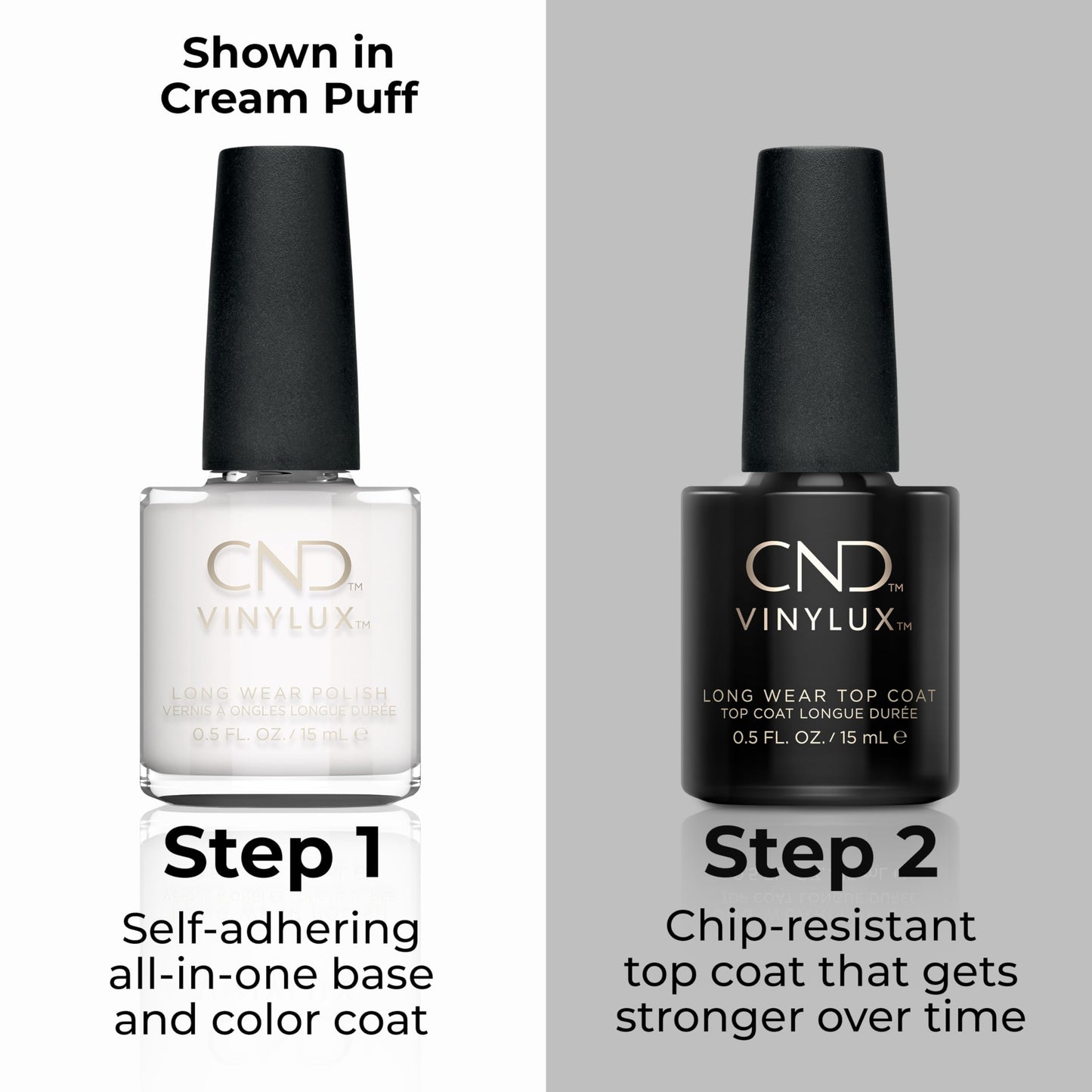 CND Vinylux Longwear White Nail Polish, White Button Down, 0.5 fl oz