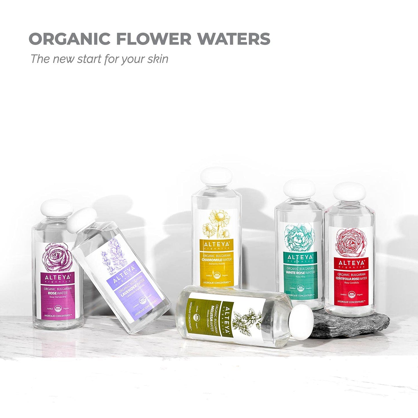Alteya Organic Centifolia Rose Water 500ml - 100% USDA Certified Organic Big Bottle Authentic Pure Rosa Centifolia Flower Water Steam-Distilled and Sold Directly by the Rose Grower Alteya Organics