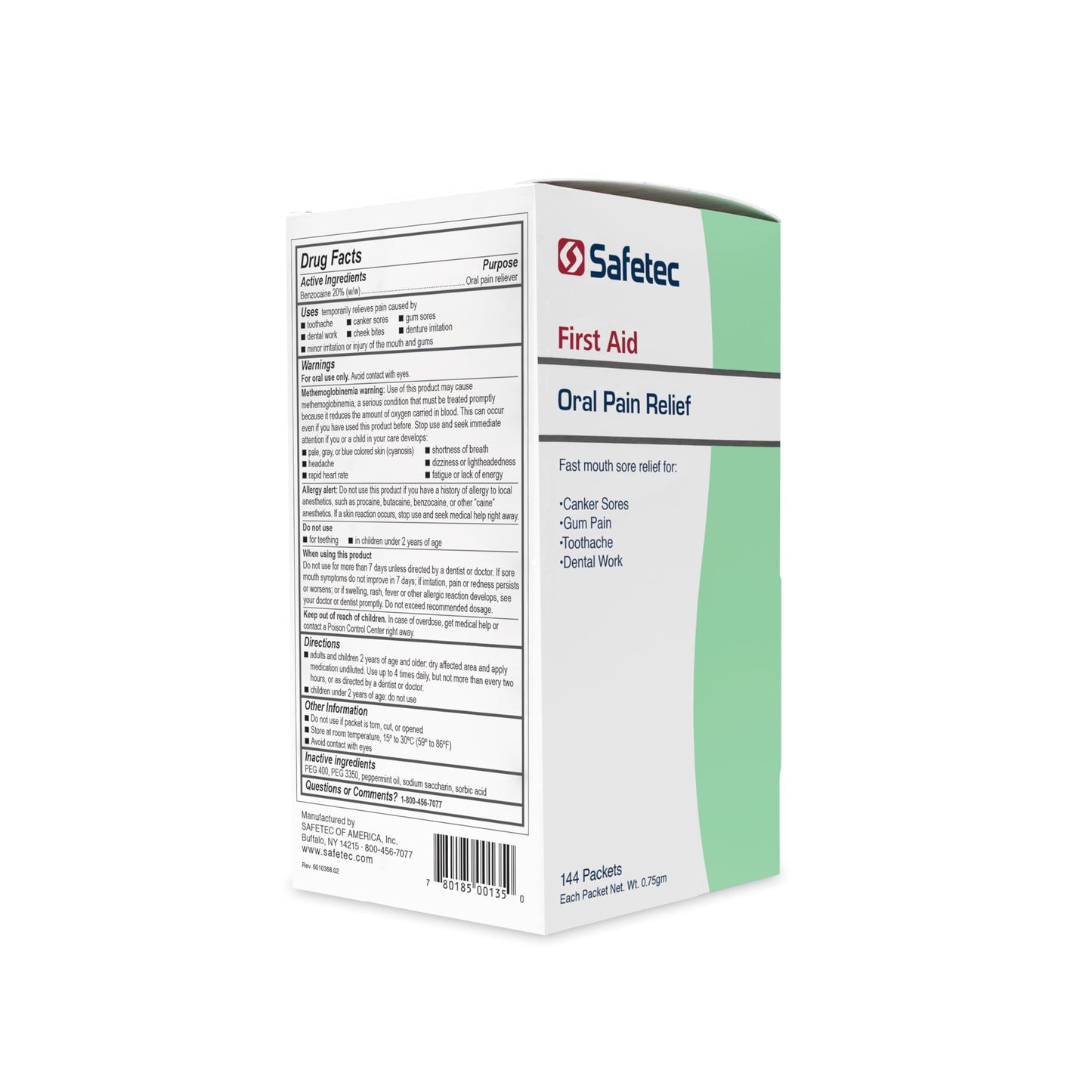 Oral Pain Relief, 0.75 Gram Packets (Box of 144)