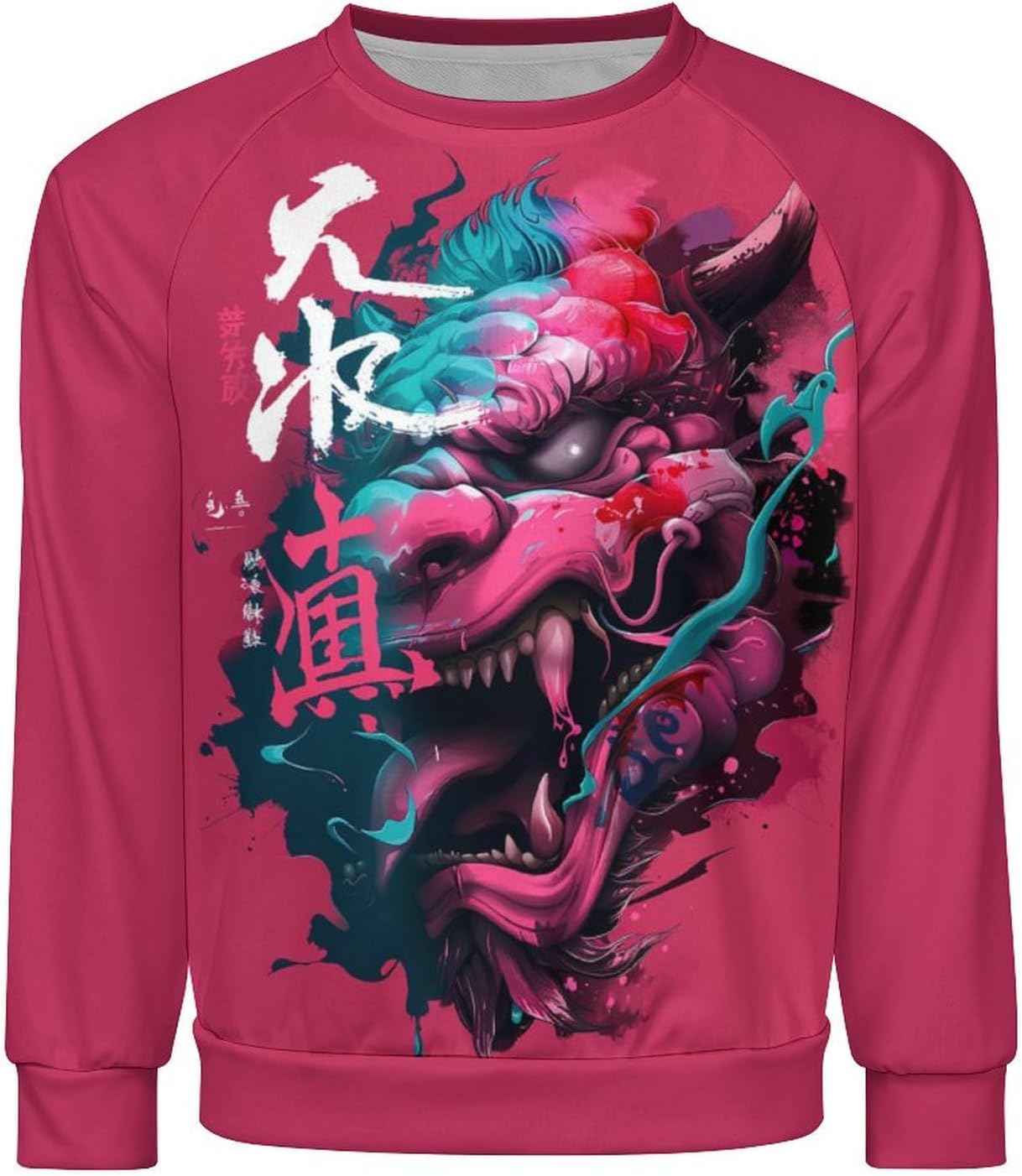 Japanese Art Dragon Print Hoodie for Men - Y2K Retro Long Sleeve Streetwear Sweatshirt | Cool Workout Style