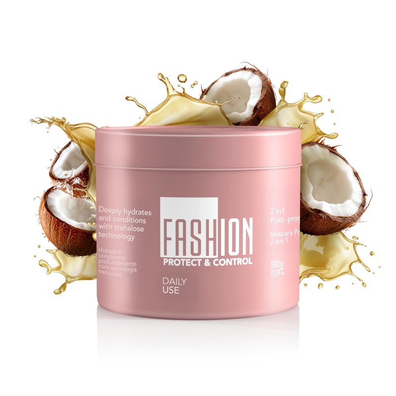 Fashion Gold, Hair Mask for Damaged Hair, Ideal as Post Keratin Treatment, Tratamiento para Cabello Seco y Maltratado, Hair Mask for Dry Damaged Hair and Growth, Mascarilla para el Cabello, 500g