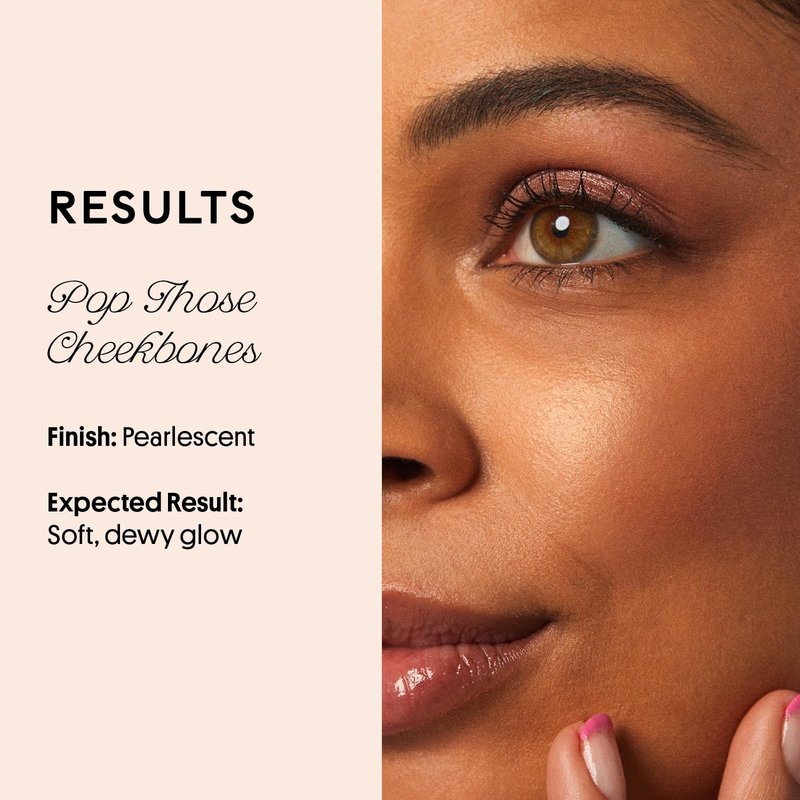 Winky Lux Cheeky Rose Cream Highlighter - Weightless Cream Makeup for Cheeks, Effortlessly Blendable, Skincare-Infused with Vitamin E, Light Gold, Brilliant
