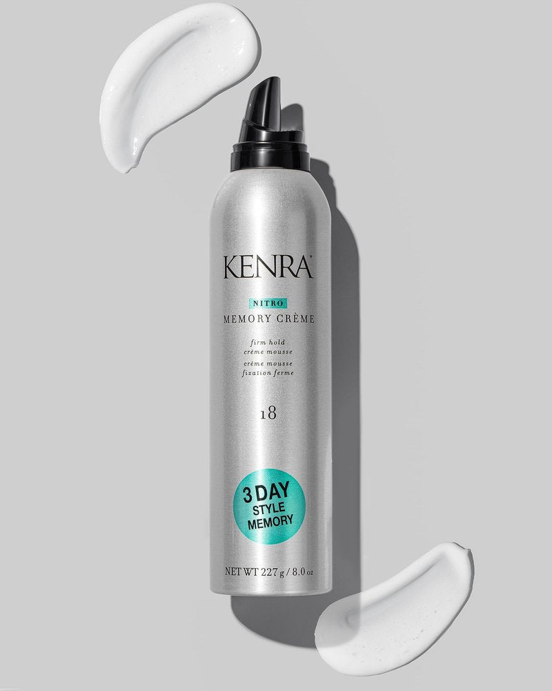 Kenra Professional Nitro Memory Crème 18 | Firm Hold Crème Mousse | All Hair Types | 8 Oz