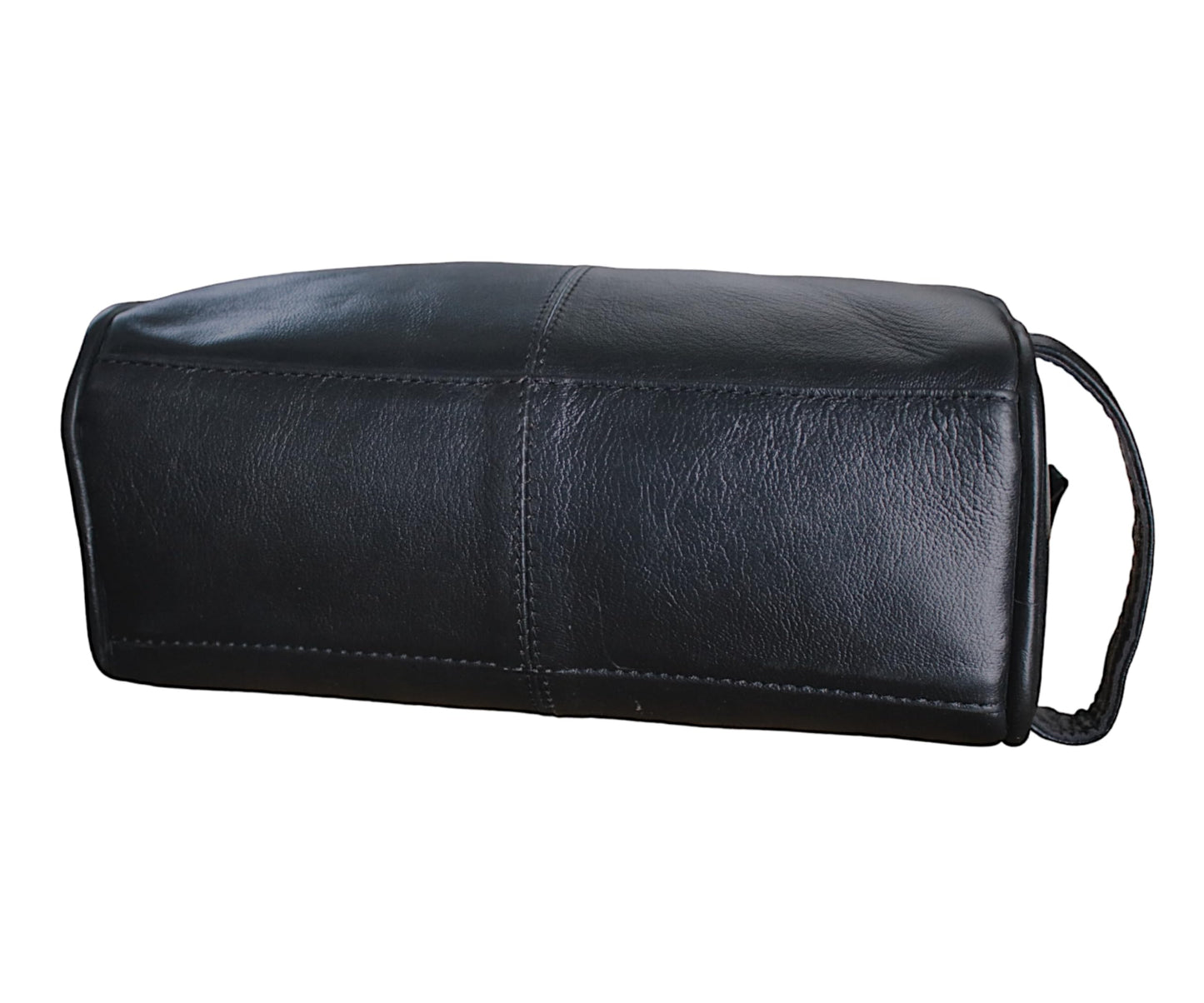 jaald Men's Genuine Leather Toiletry Bag Small Shaving Bags Grooming for Travel Groomsmen Gift Men Women Hanging Zippered Makeup Bathroom Cosmetic Pouch Case Make Up kit