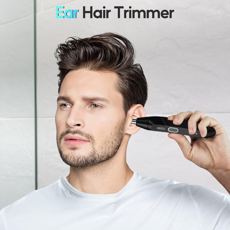 Nose Hair Trimmer for Men - Electric Ear & Nose Hair Clipper with Stainless Steel Blade | USB Rechargeable, Portable Design