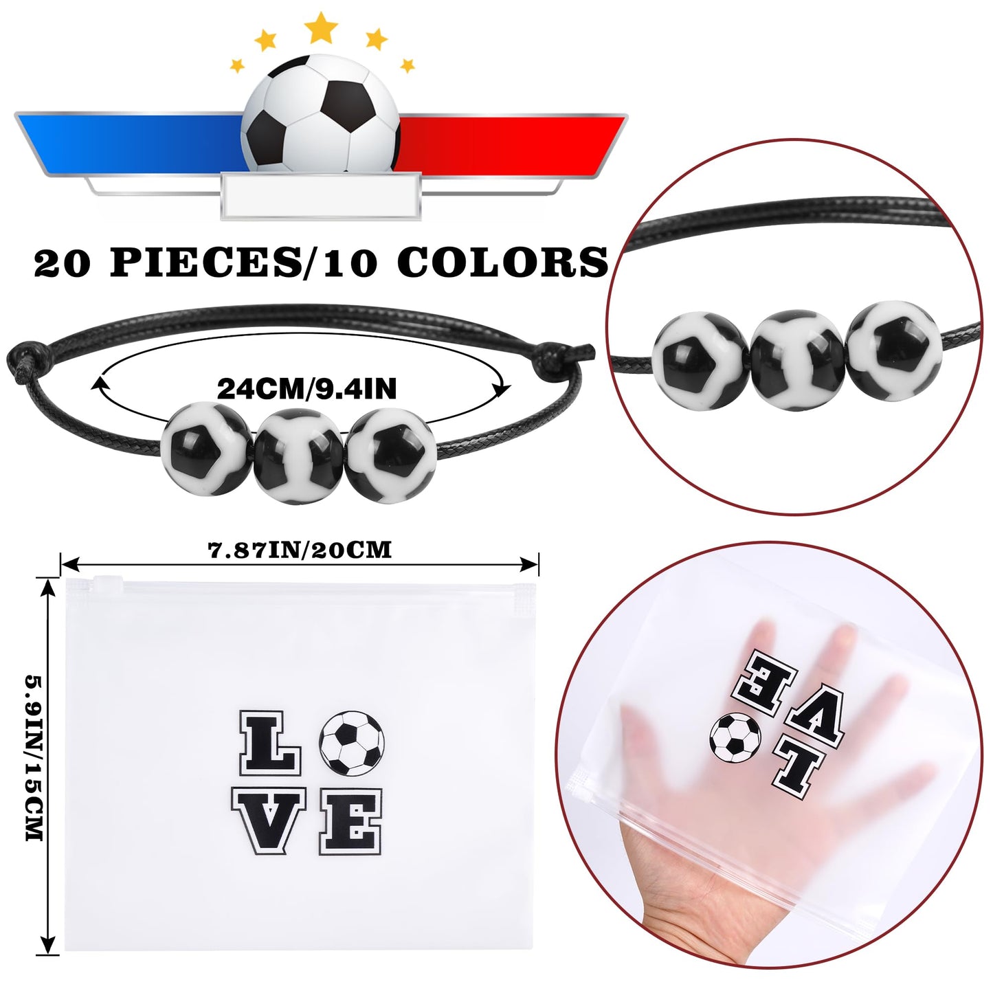 160 Pieces Soccer Team Gifts for Women with Soccer Scrunchies Hair Ties, Makeup Bag,Stickers for Sports Party Supplies
