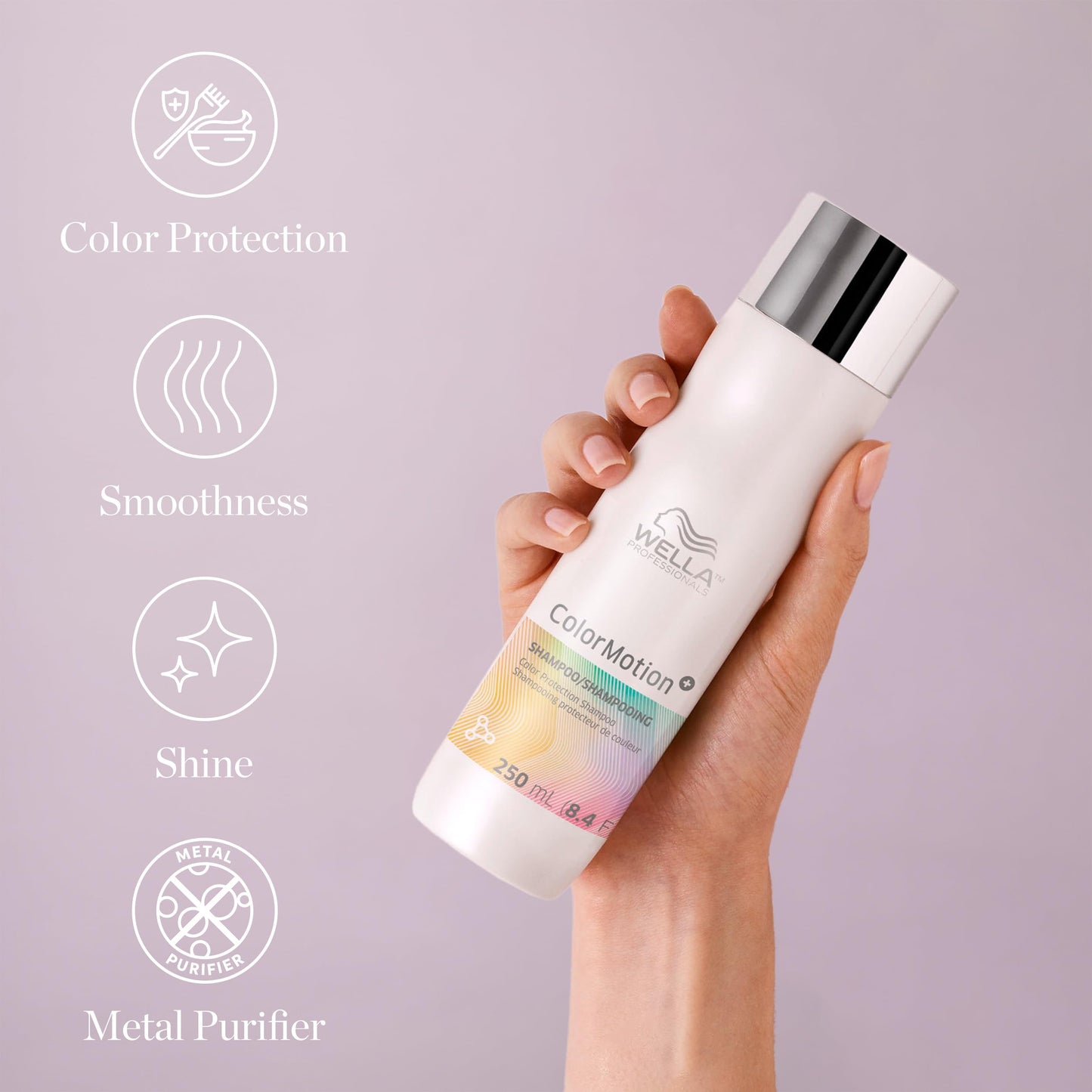 Wella Professionals ColorMotion+ Hair Color Protection Shampoo | Preserves Color Vibrancy, Smoothness, & Shine | 8.4 Fl Oz