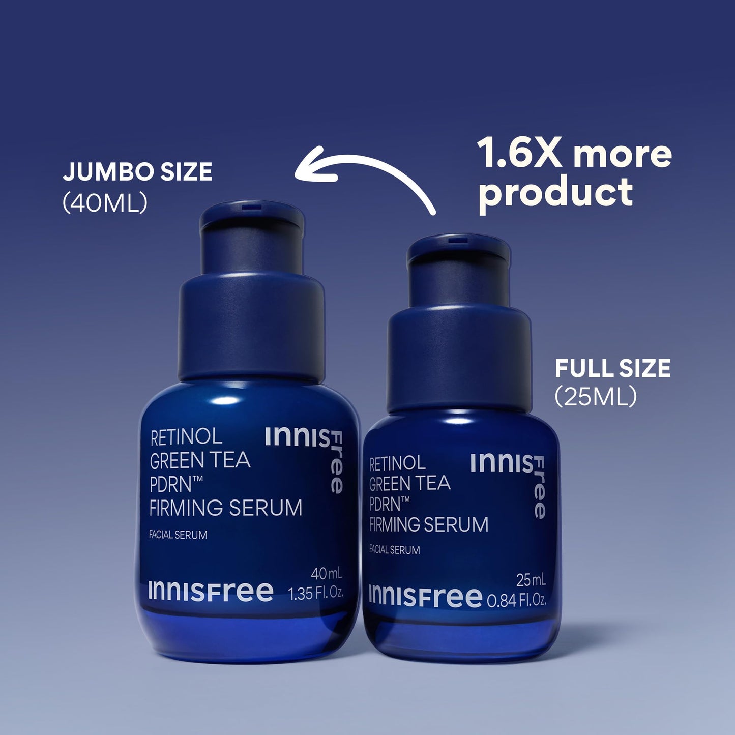 innisfree Green Tea PDRN Serum Jumbo | Korean Skincare with Retinol and Hyaluronic Acid for Hydrating, Anti‑Aging Care and Wrinkles | Suitable for Acne‑Prone and Sensitive Skin | Available in Gift Set