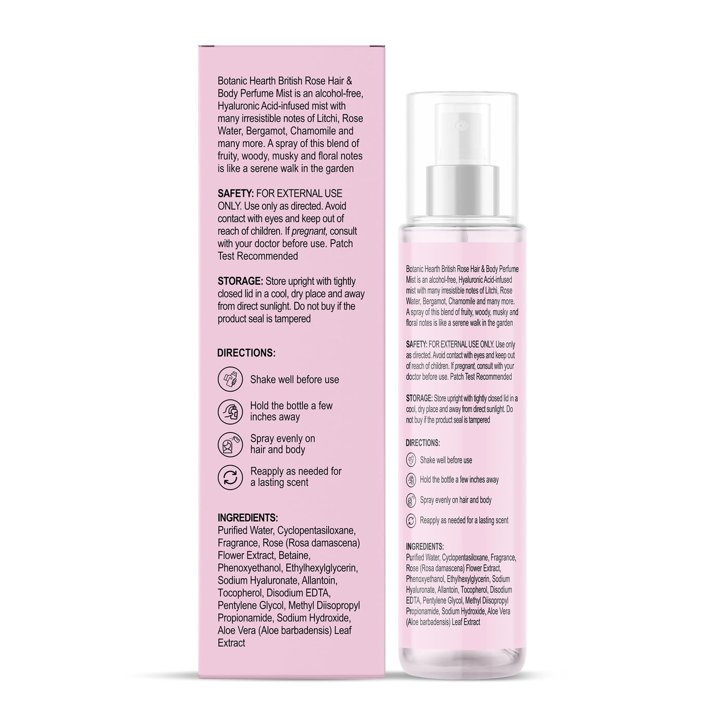 Botanic Hearth Eau Fraiche Hair Perfume & Body Mist, Long-Lasting Hair Deodorizer & Body Scent for Women & Men, Alcohol-Free Clean Fragrance Hair Spray For Everyday Wear, All Day Freshness