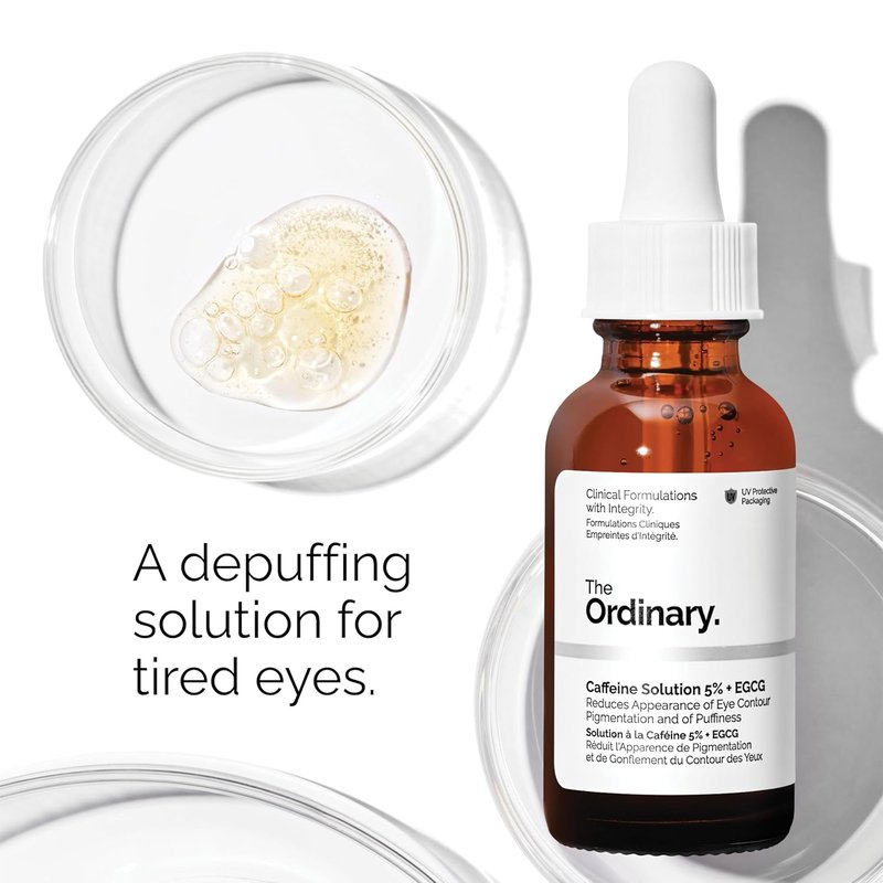 The Ordinary Serum Favorites Set | Hydrating Hyaluronic Acid, Niacinamide & Caffeine Solutions for Brightening Skin Care