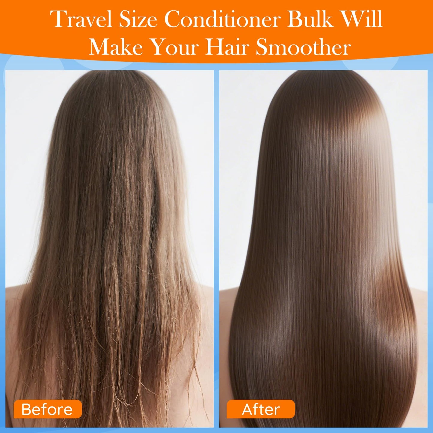 HAIFOTRVA Travel Size Conditioner Bulk Pack of100,Individually Wrapped Small Size Hotel Hair Conditioner Gel Supplies 30ml/1 fl oz Portable Toiletries Amenities Bulk for Guests,Travel,Homeless,Charity