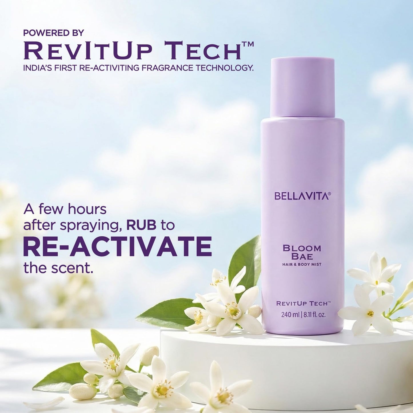 Bellavita Luxury Bloom Bae Hair & Body Mist for Women | Sweet Floral Body Spray | Long-Lasting Hair and Body Mist | Hydrating, Alcohol-Free Perfume Mist | 8.12 fl.oz | 240 ml