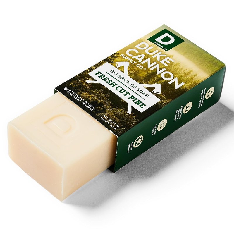 Duke Cannon Supply Co. Big Brick of Soap for Men – Fresh Cut Pine Scent, Extra Large 10 oz Bars, Paraben-Free, 3-Pack