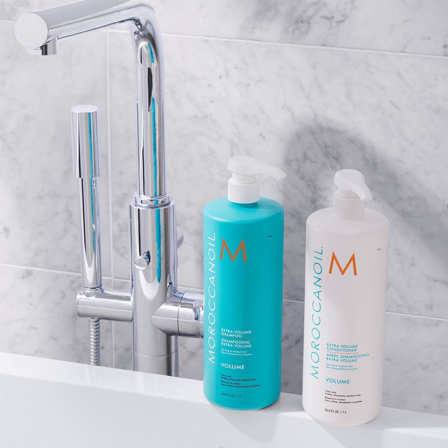 Moroccanoil Extra Volume Shampoo and Conditioner Bundle, 33.8 Fl. Oz.
