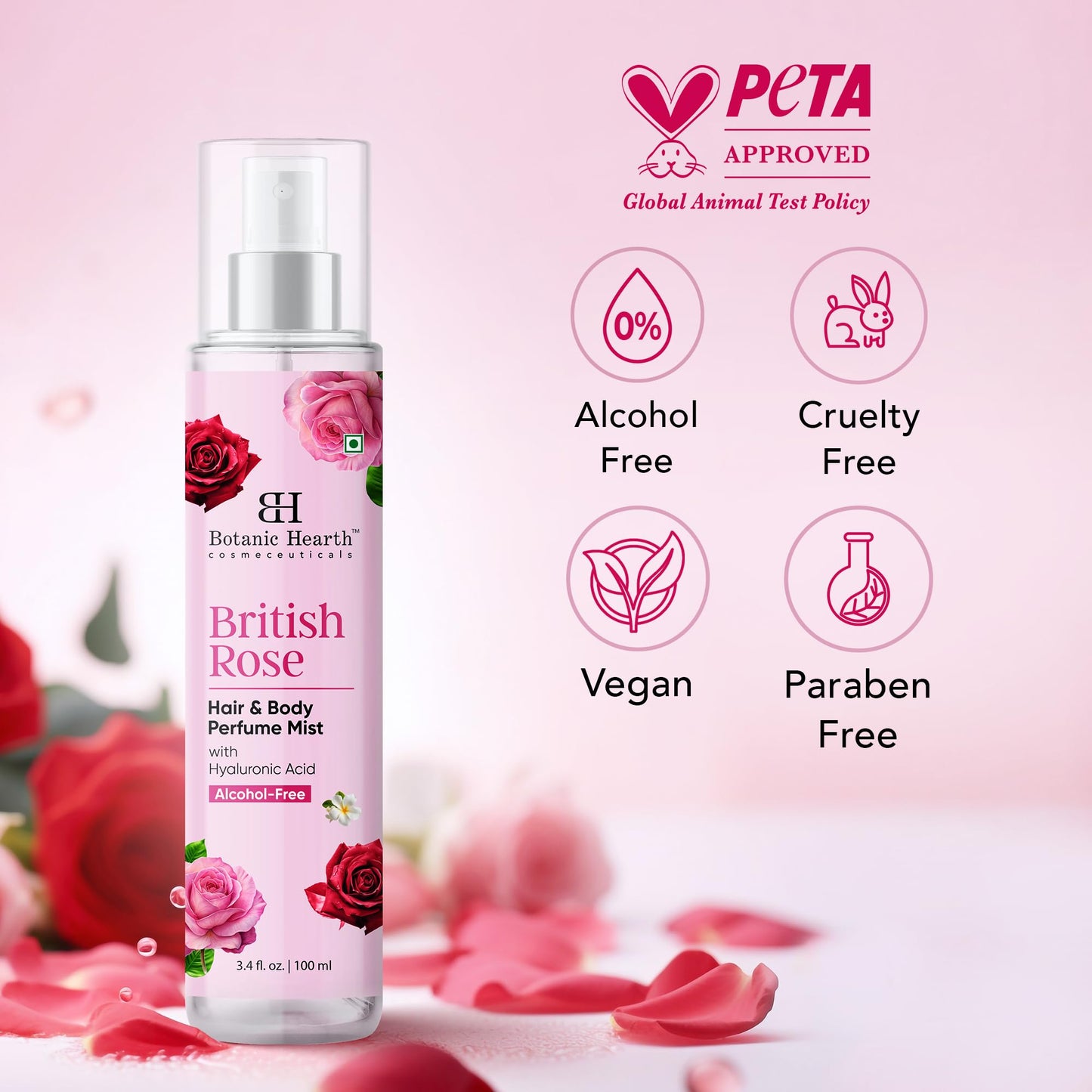Botanic Hearth Eau Fraiche Hair Perfume & Body Mist, Long-Lasting Hair Deodorizer & Body Scent for Women & Men, Alcohol-Free Clean Fragrance Hair Spray For Everyday Wear, All Day Freshness