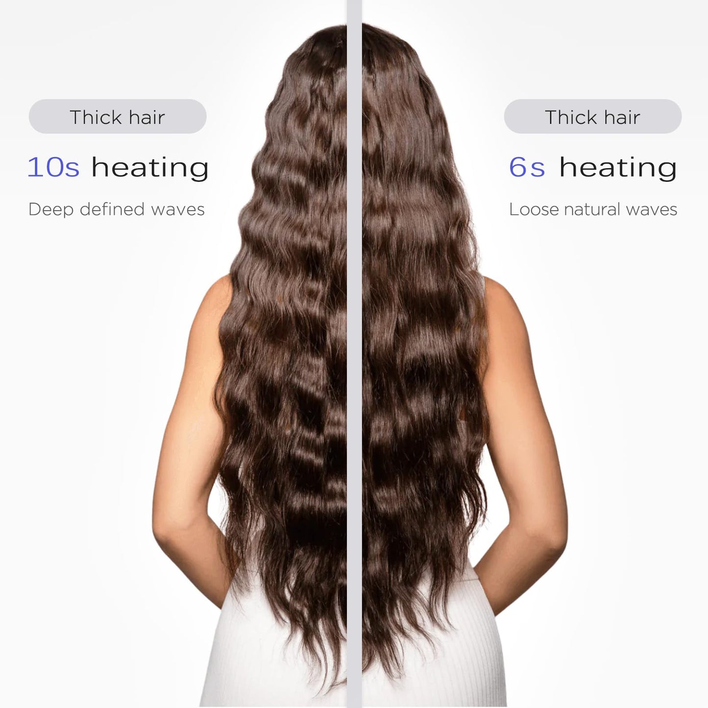 janelove 4 in 1 Hair Crimper, Hair Waver, Beach Waves Curling Iron Create 4 Types of Waves 0.75 & 1 & 1.1& 1.25 Inch, for Water/Mermaid/Beach/Deep defned Waves, 4 Temps with LED Display