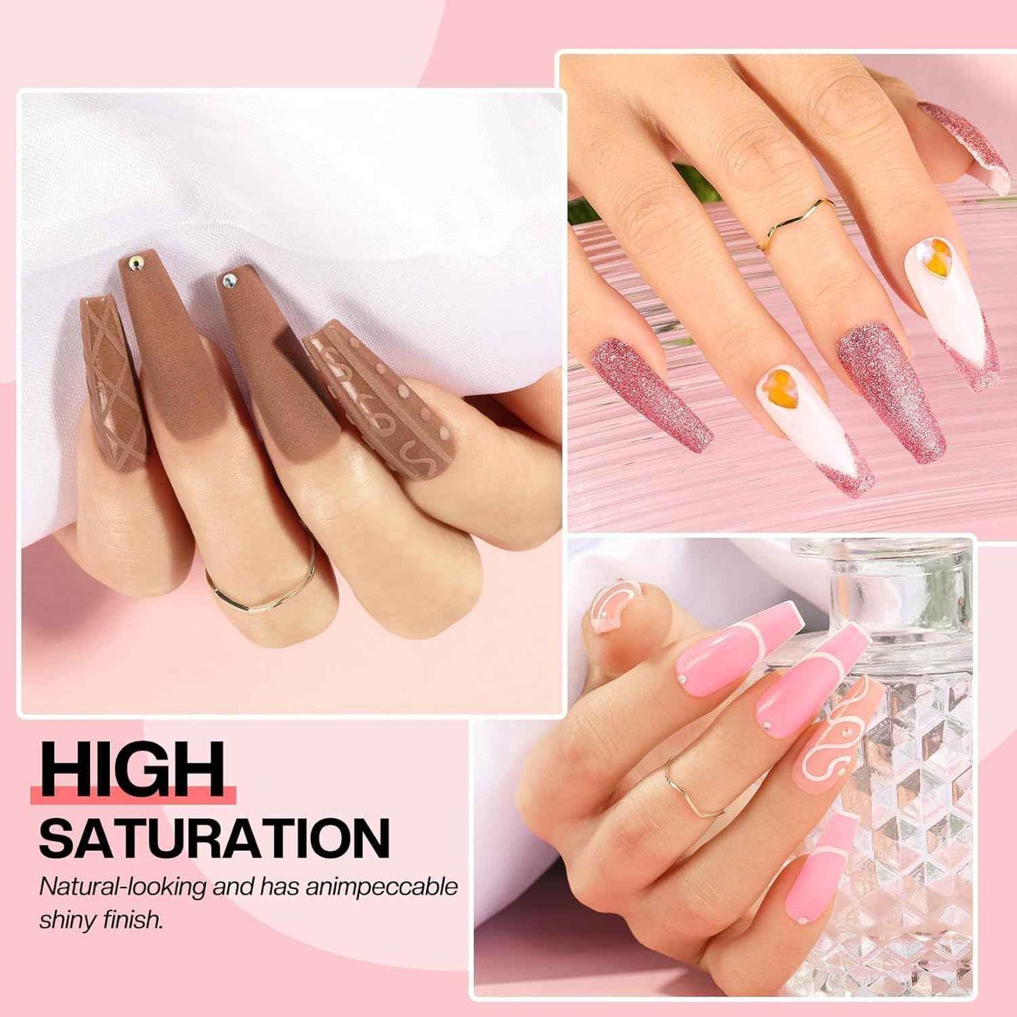 27PCS Morovan Dip Powder Nail Kit - 20 Color Starter Set with Liquid for DIY Nail Art