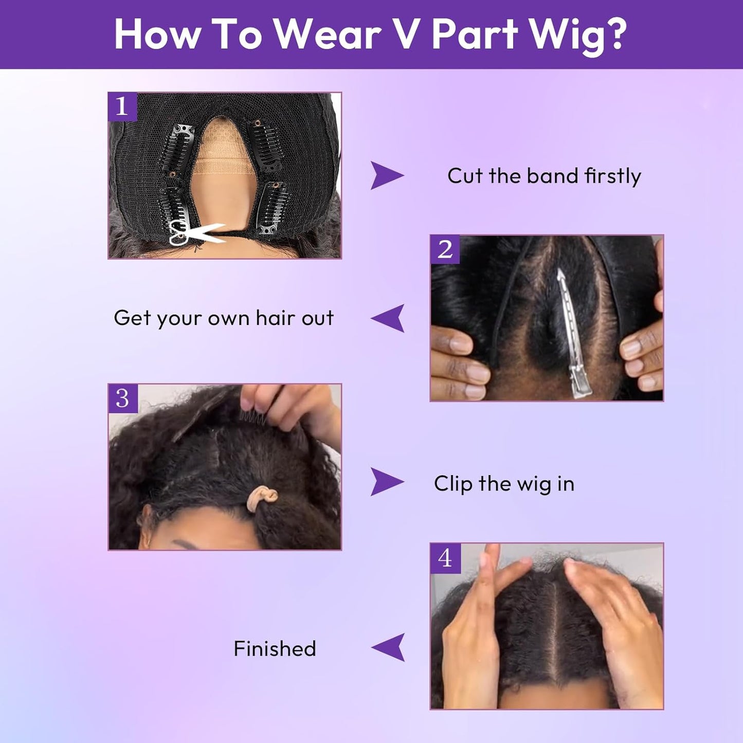 V Part Wig - Human Hair Body Wave Glueless U Part Wig | 200% Density, 18 Inch for Black Women