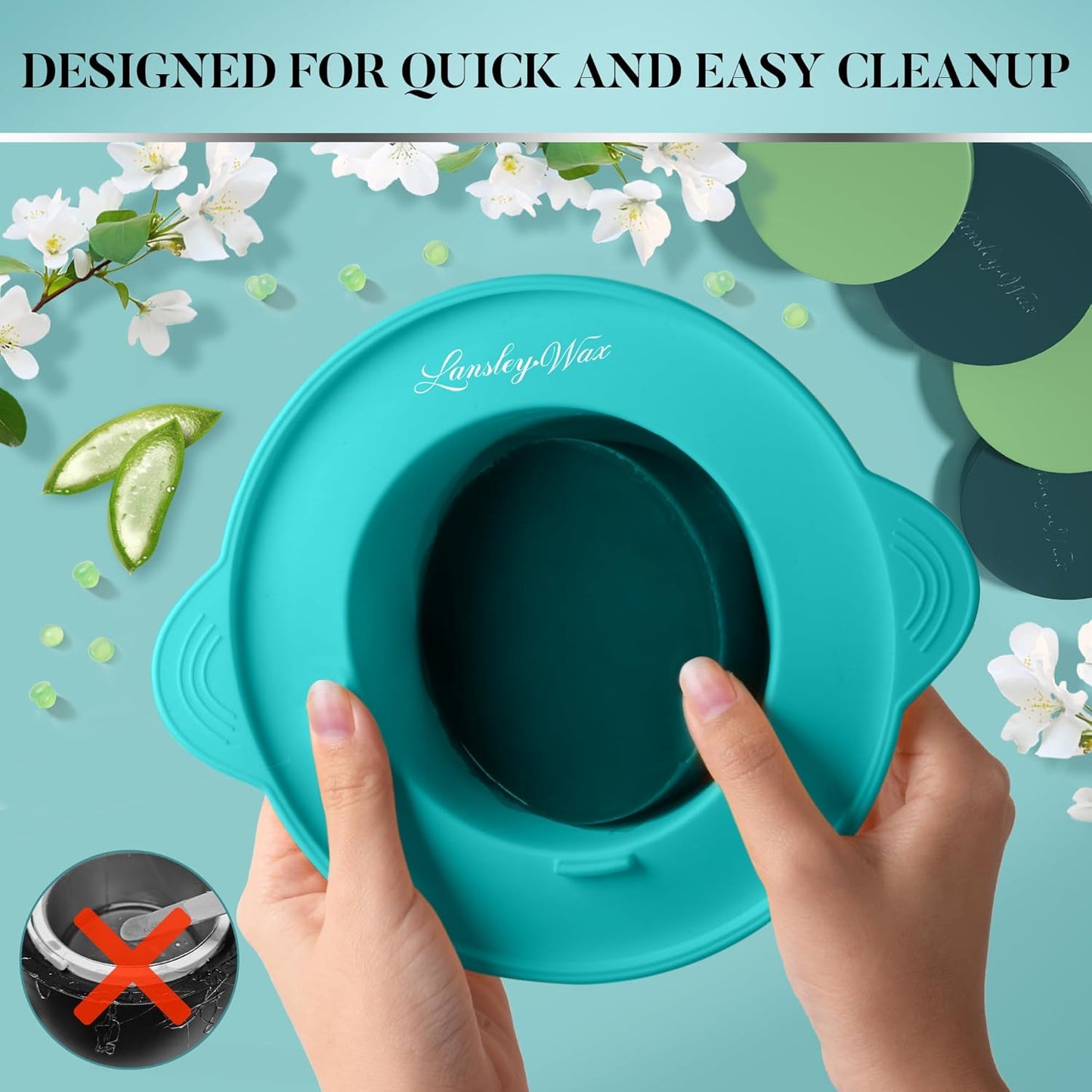 Digital Waxing Kit for Hair Removal - Wax Warmer with Silicone Pot | Hard Wax for Sensitive Skin, Home Use