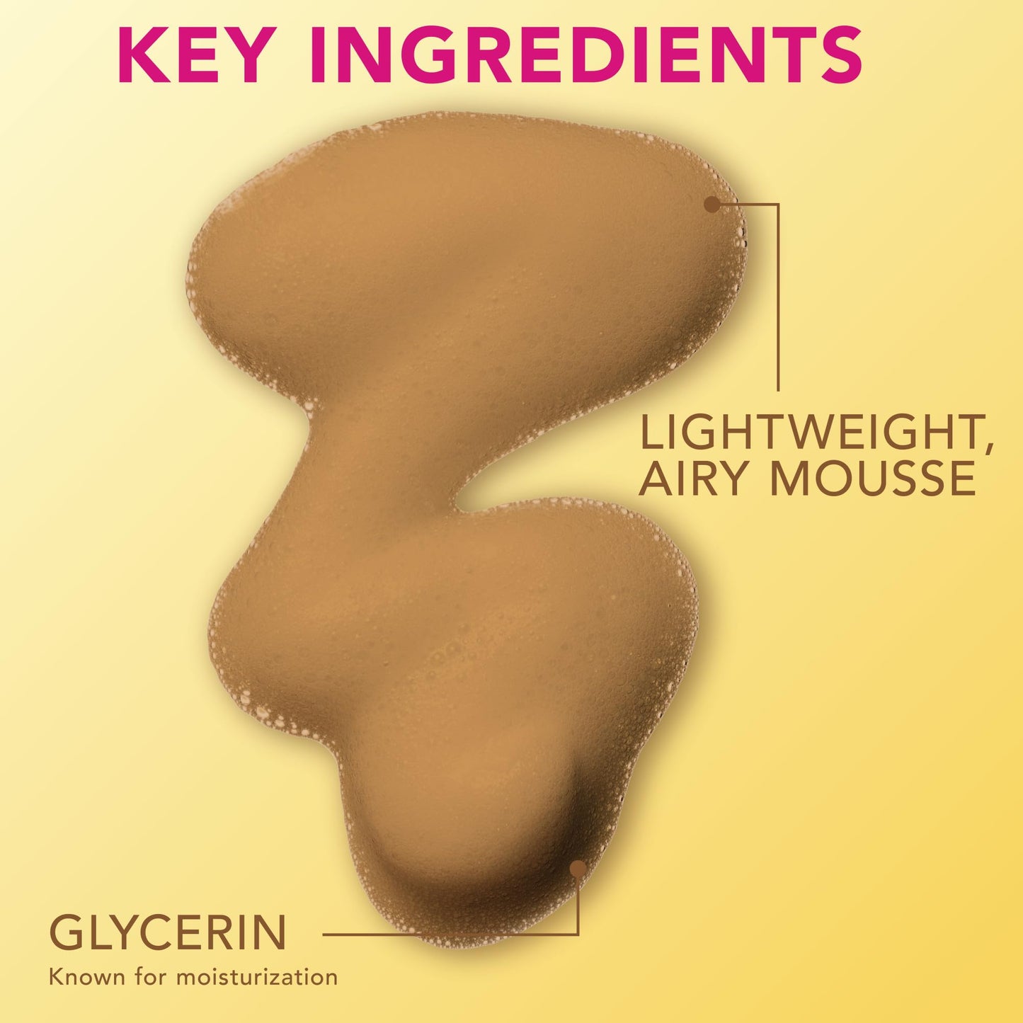 Jergens Natural Glow Self Tanner Mousse, Light Bronze Tan, 6 fl oz