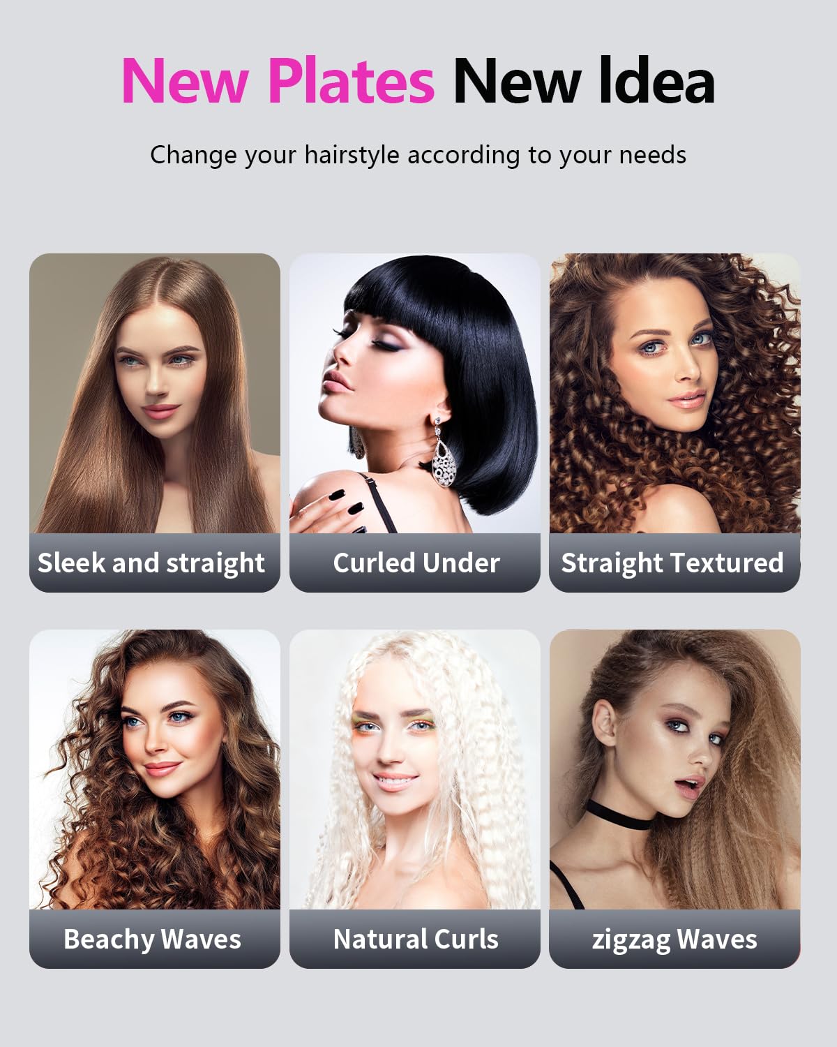 Hair Crimper Waver, Professional Hair Straightener Beach Waves Curling