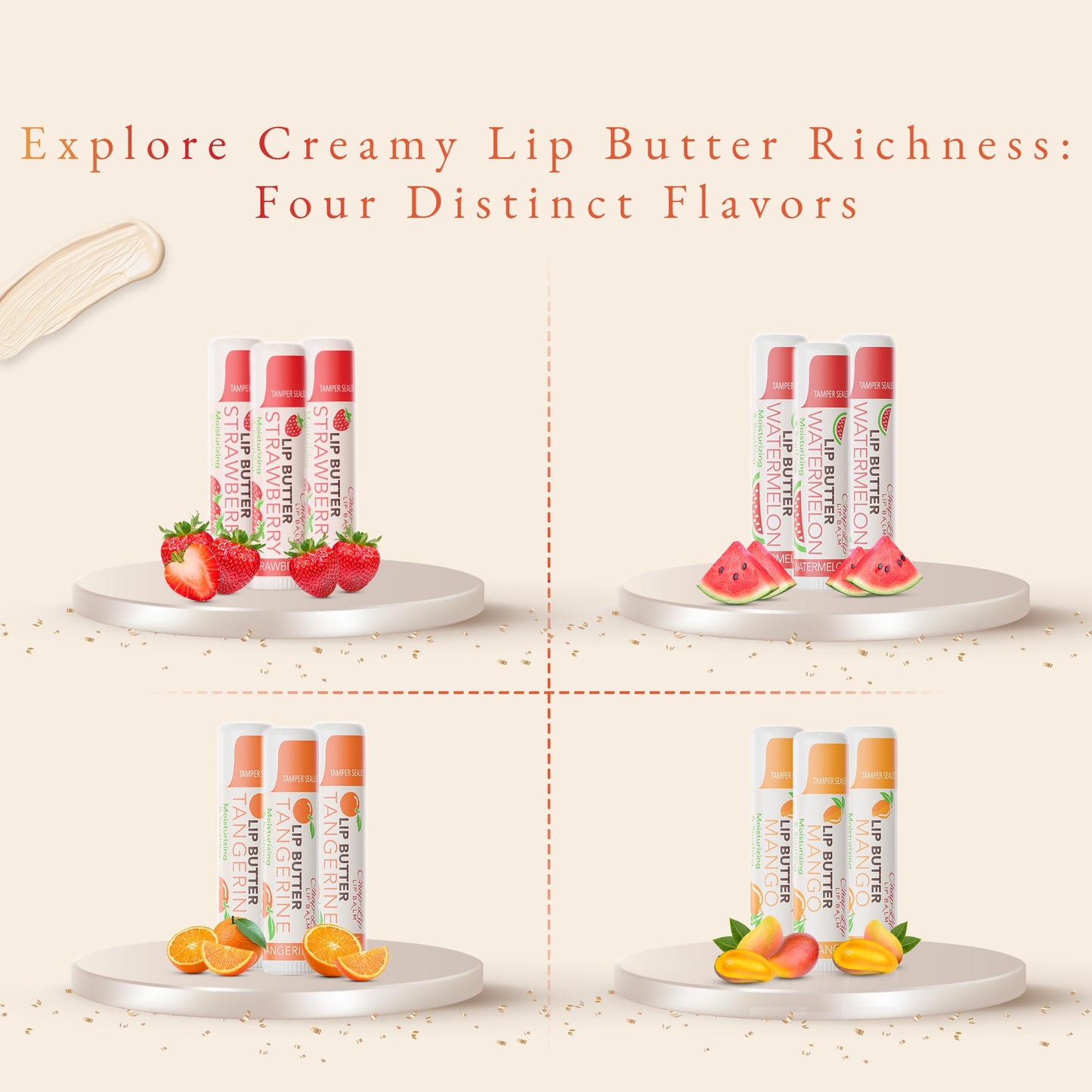 CHAP-LIP Original Lip Balm Hydrating Bulk Chap Stick with Fruit Flavors, Coconut Oil, and Cocoa Butter -Dermatologist Tested Lip Therapy Pack for Men and Women - Made in the USA, 48 Pack