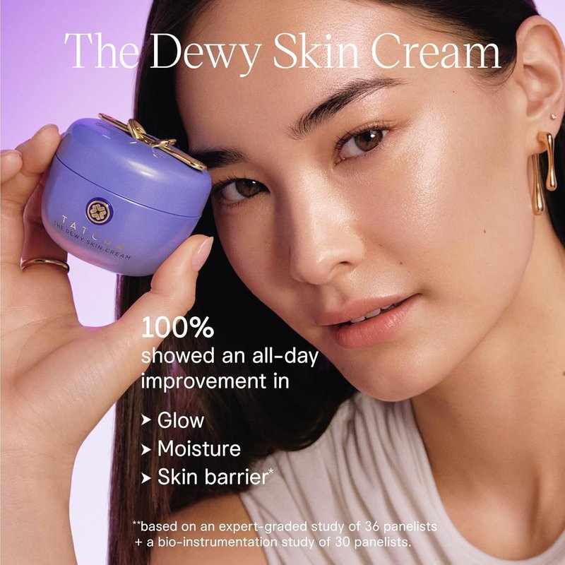 TATCHA Dewy Skin Cream - Hydrating Face Cream for Dry & Combination Skin | Rich Moisturizer for Plump Skin