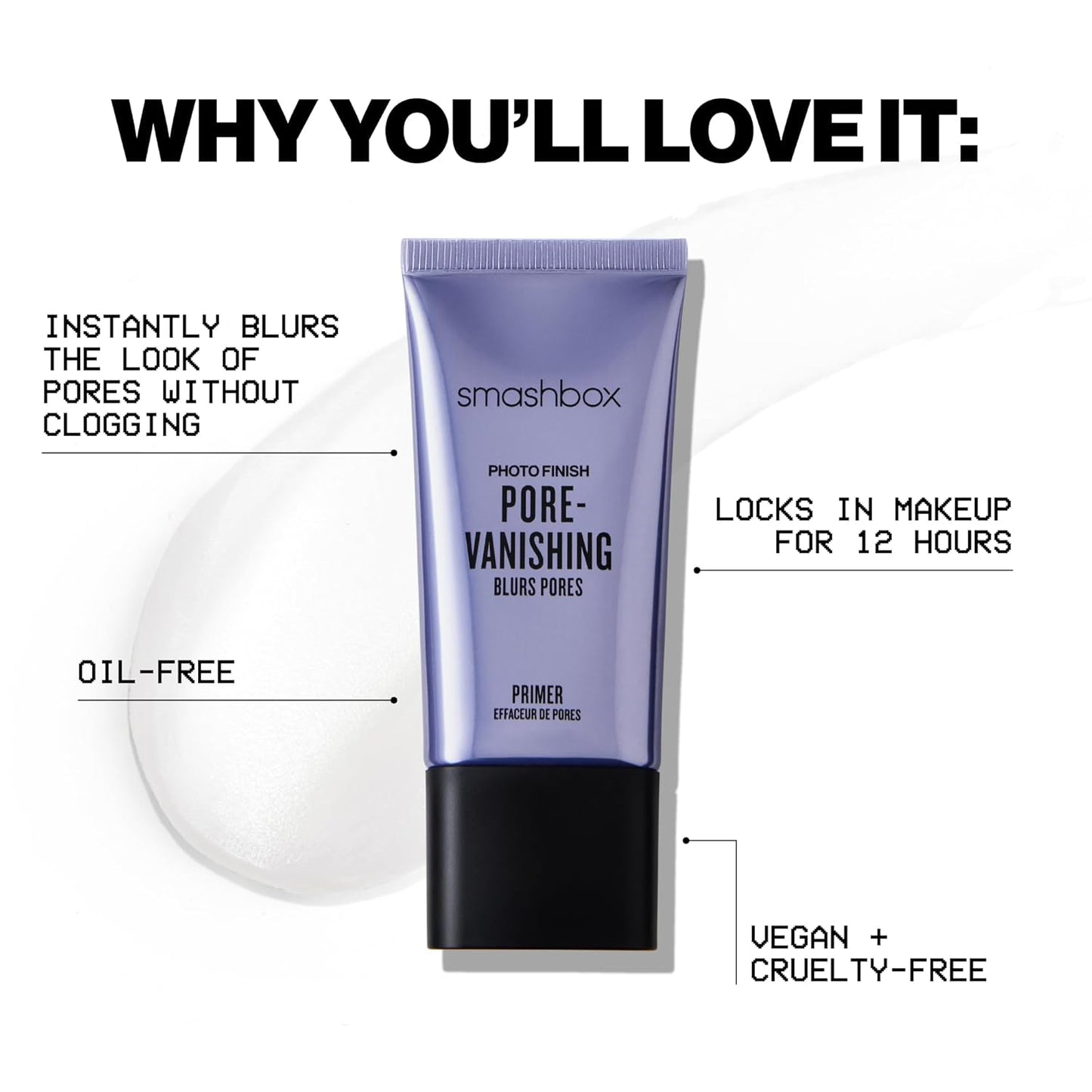 Smashbox Pore Vanishing Primer - Shine Control & Pore Blurring | Matte Finish Makeup Lock