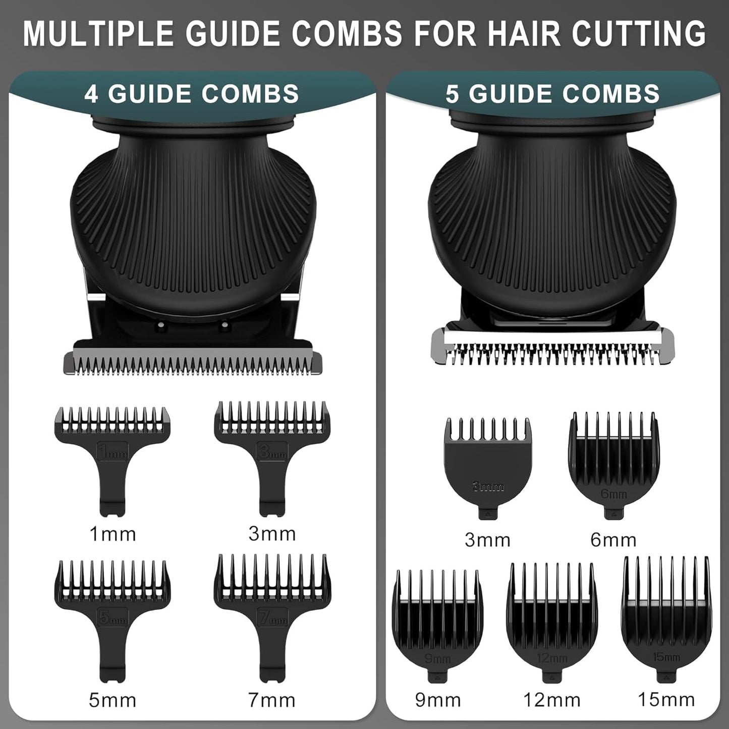 Scttomon Beard Trimmer for Men Professional Mens Beard Grooming Kit T-Blade Trimmer Electric Shaver Razor Nose Body Trimmer Hair Cutting Kit Cordless 7 in 1 Black
