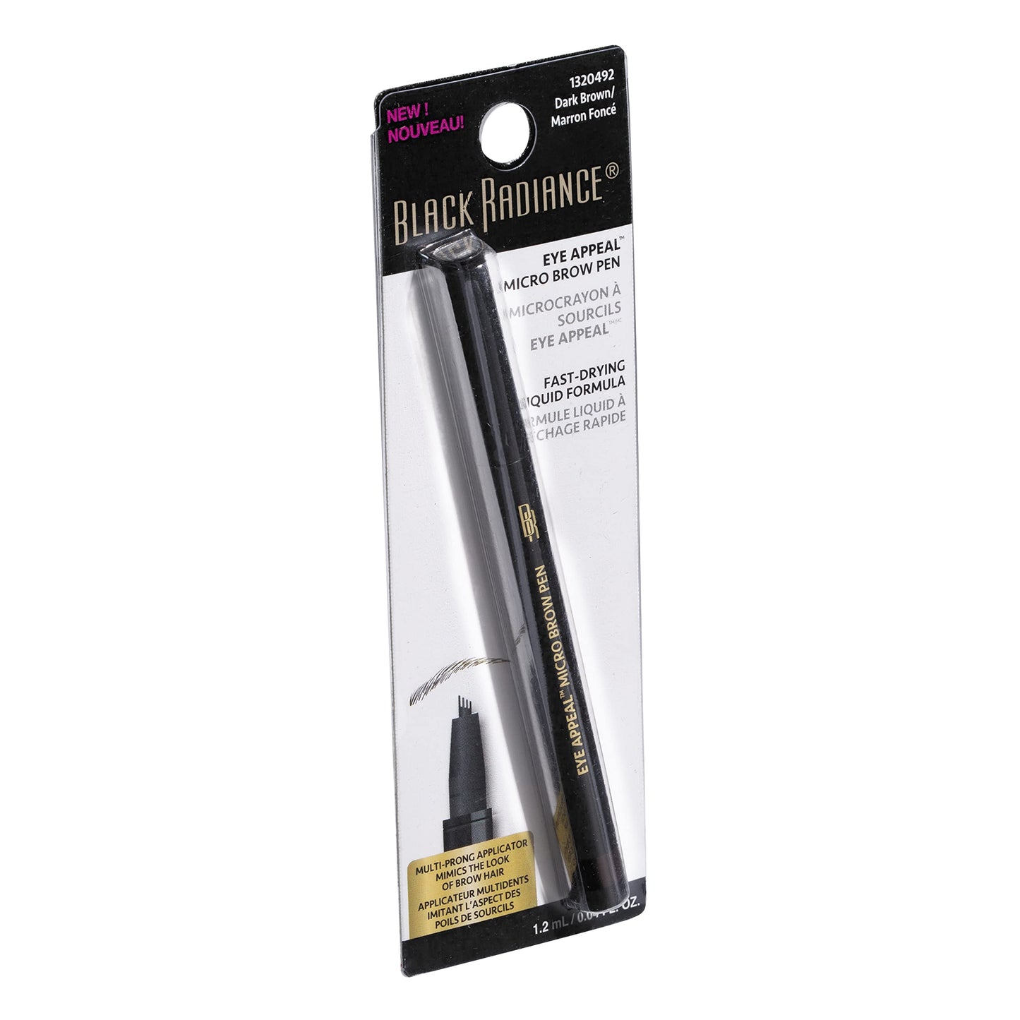 Black Radiance Eye Appeal™ Micro Brow Pen Dark Brown (Pack of 2)