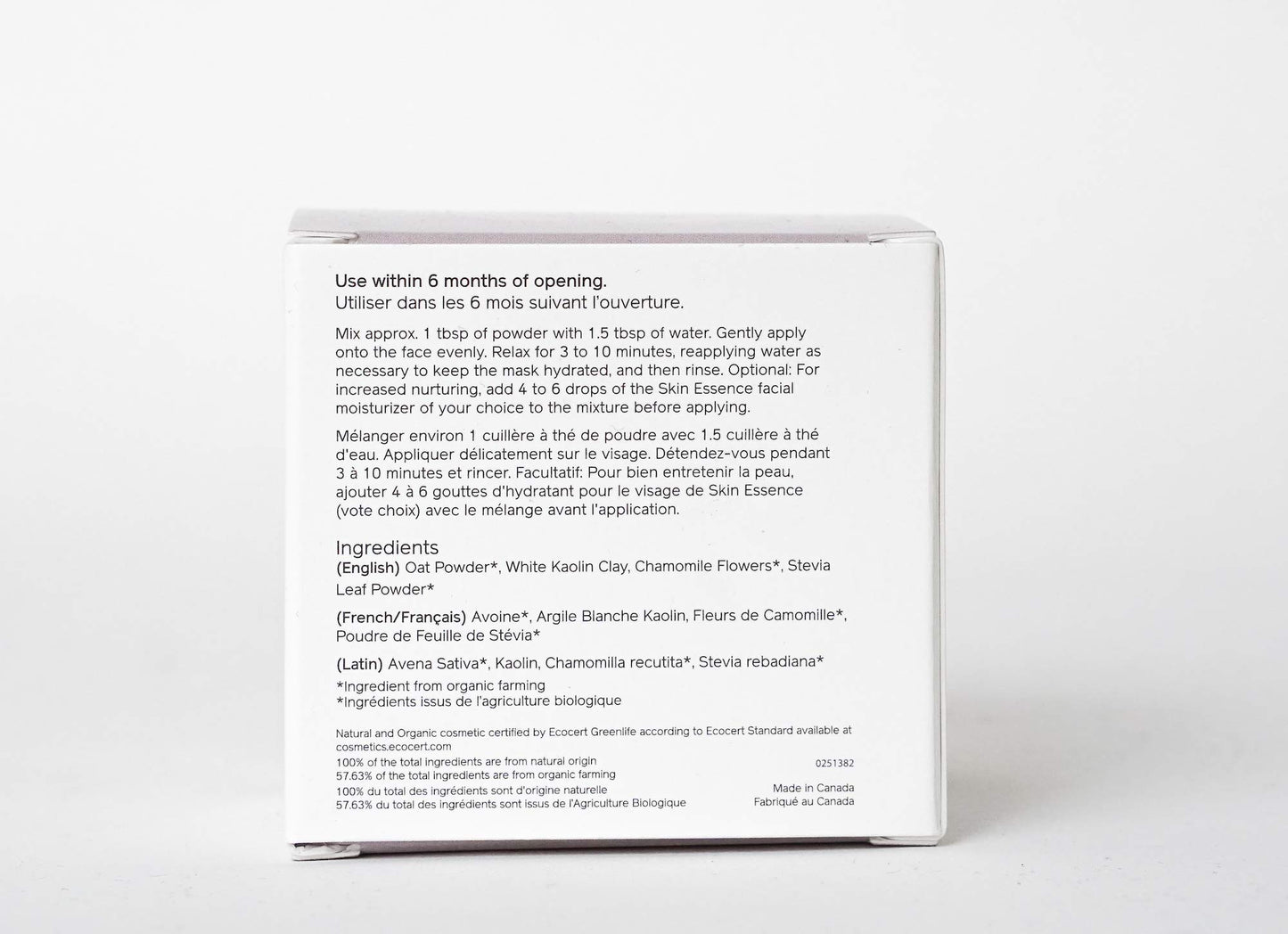 Skin Essence Organics Nurture Softening Mineral Mask
