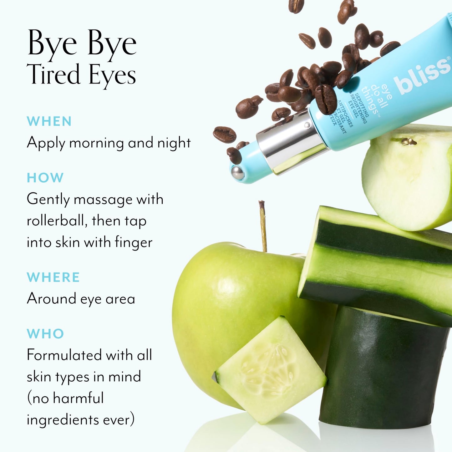 Bliss Disappearing Act Niacinamide Serum & Eye Do All Things Eye Gel: Pore Minimizer Smooths Complexion - Depuff + Brighten Eyes - Vegan & Cruelty Free
