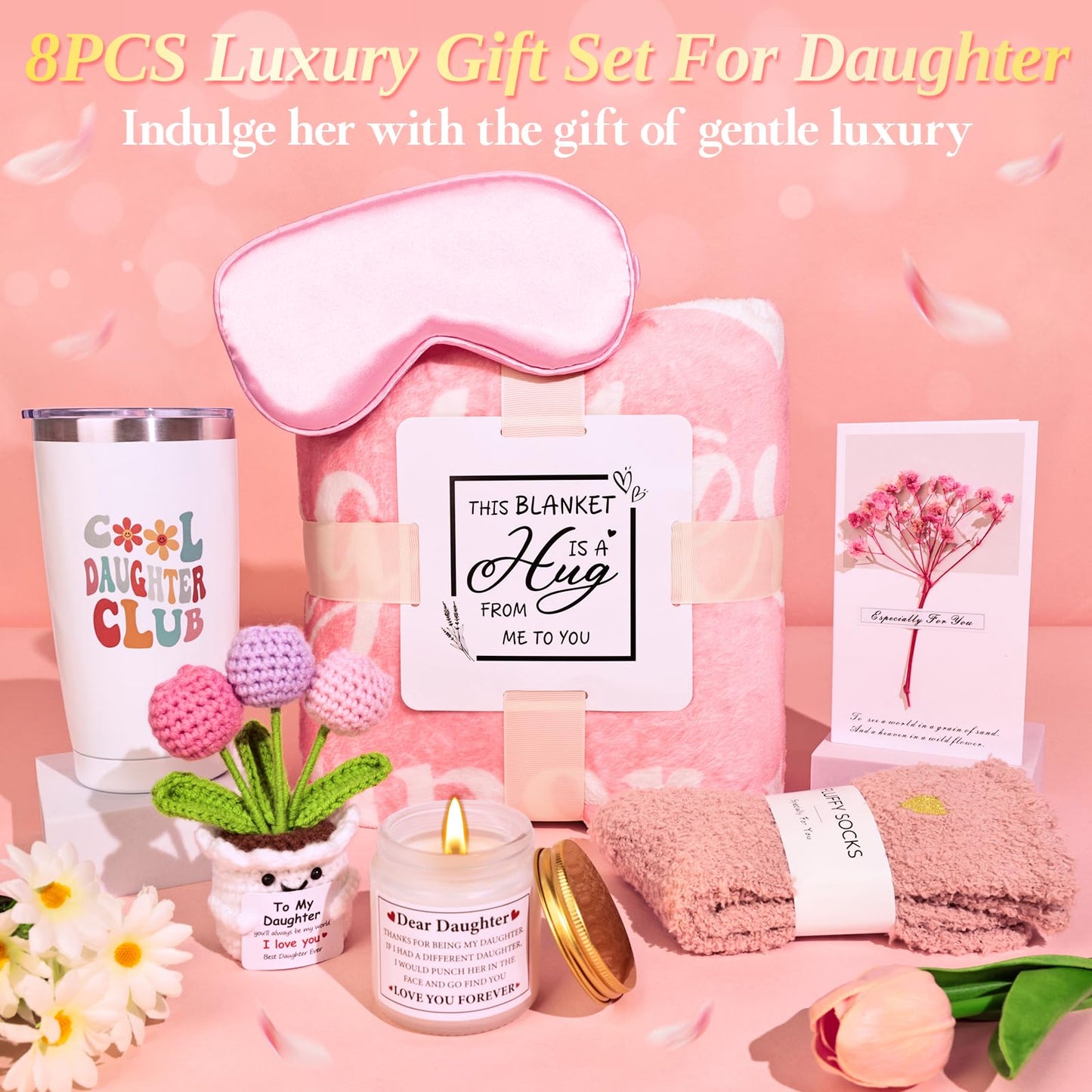 Gifts for Women Self Care Gifts Get Well Soon Gifts, Lavender Relaxation Spa Gift Basket Sets with Luxury Flannel Blanket, Unique Mothers Day Mom Gifts Basket for Mom Wife Grandma Sister