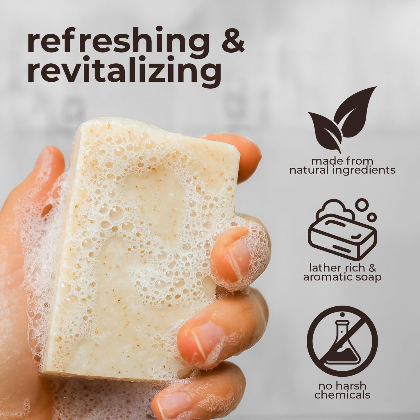 Exfoliating Bar Soap Bundle - 3 Pack Moisturizing Essentials Gift Set
