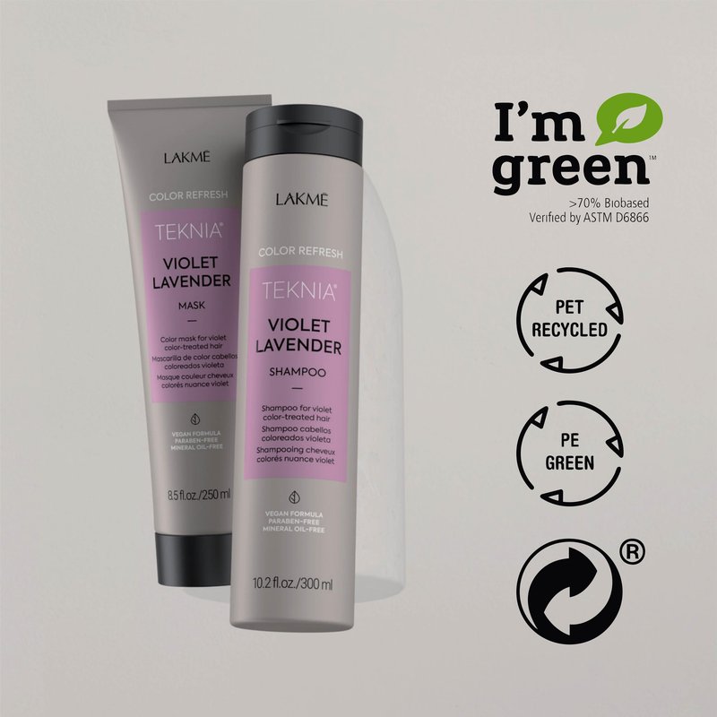 LAKMÉ Teknia Violet Lavender Color Refresh Shampoo, Color Depositing Shampoo for Purple Hair, 10.2 Fl Oz