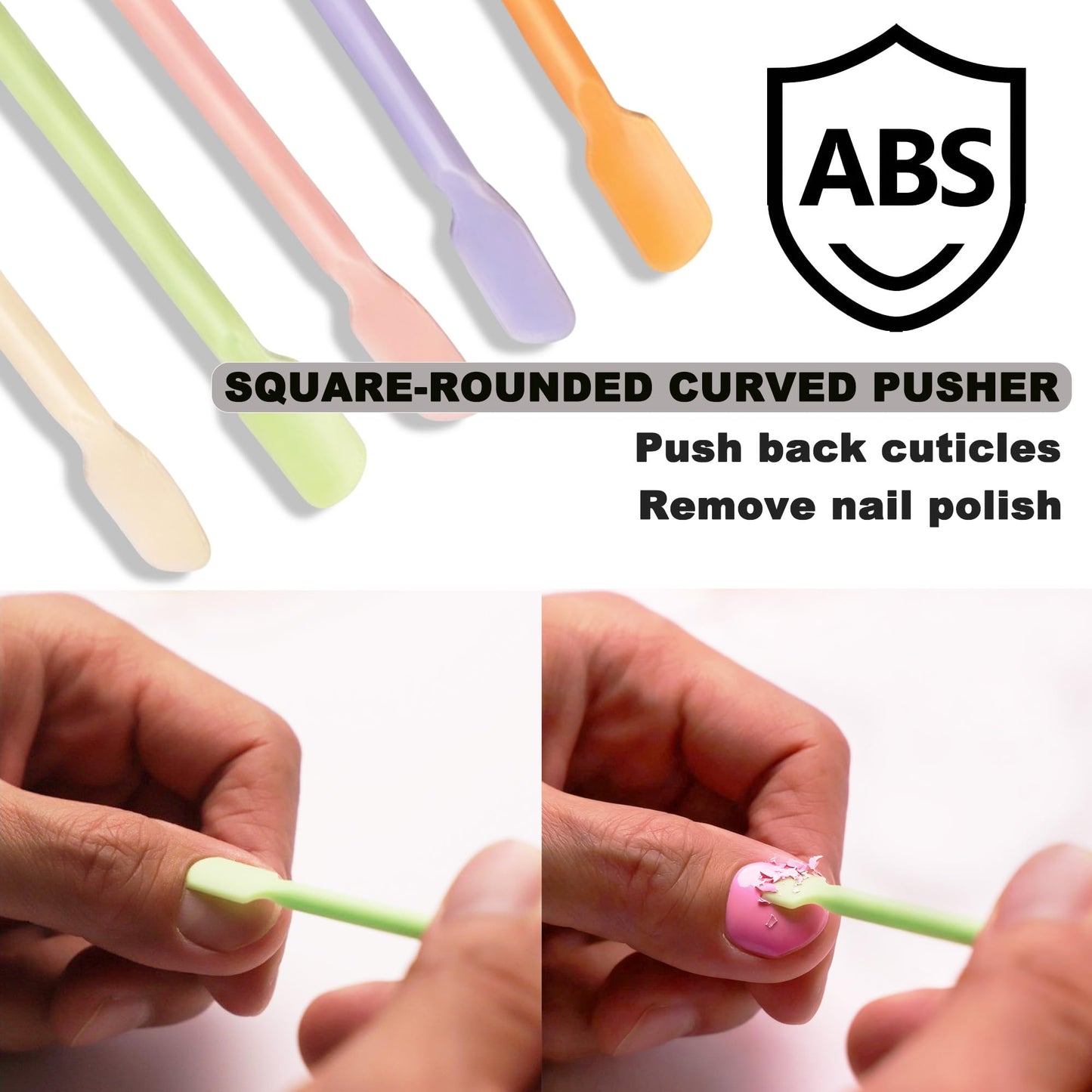 HaimiLiya 30Pcs Plastic Cuticle Pusher, Small Dual-end Dead Skin Nail Pusher Nail Dirt Cleaner Tool Gel Polish Remover Tool, Gentle Plastic Pusher, Manicure Tool