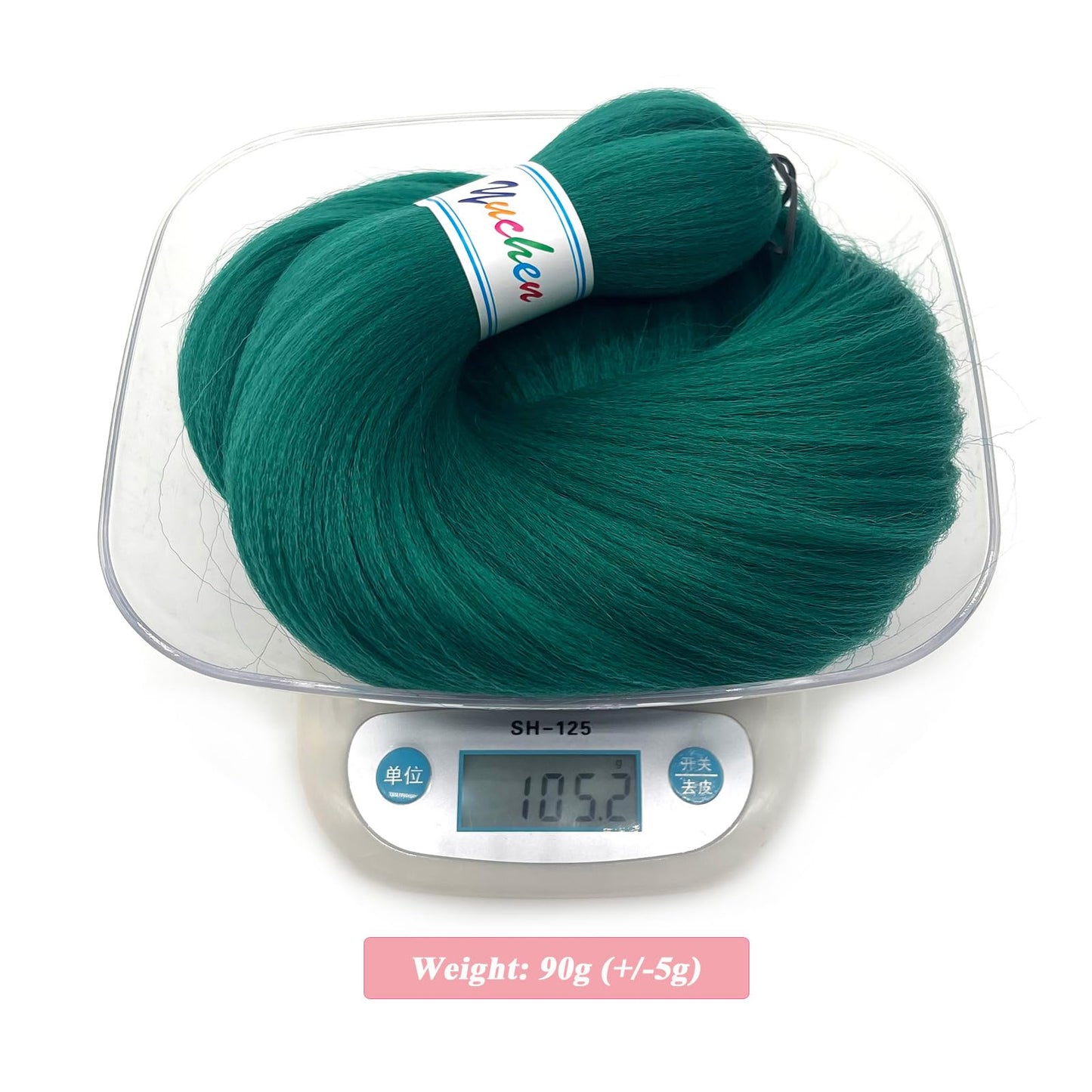 Ai Yuchen Pre Stretched Braiding Hair Green Knotless Teal Braiding Hair Pre Stretched Colored Hair Extensions for Braiding Box Braids Prestretched Braiding Hair 26 inch