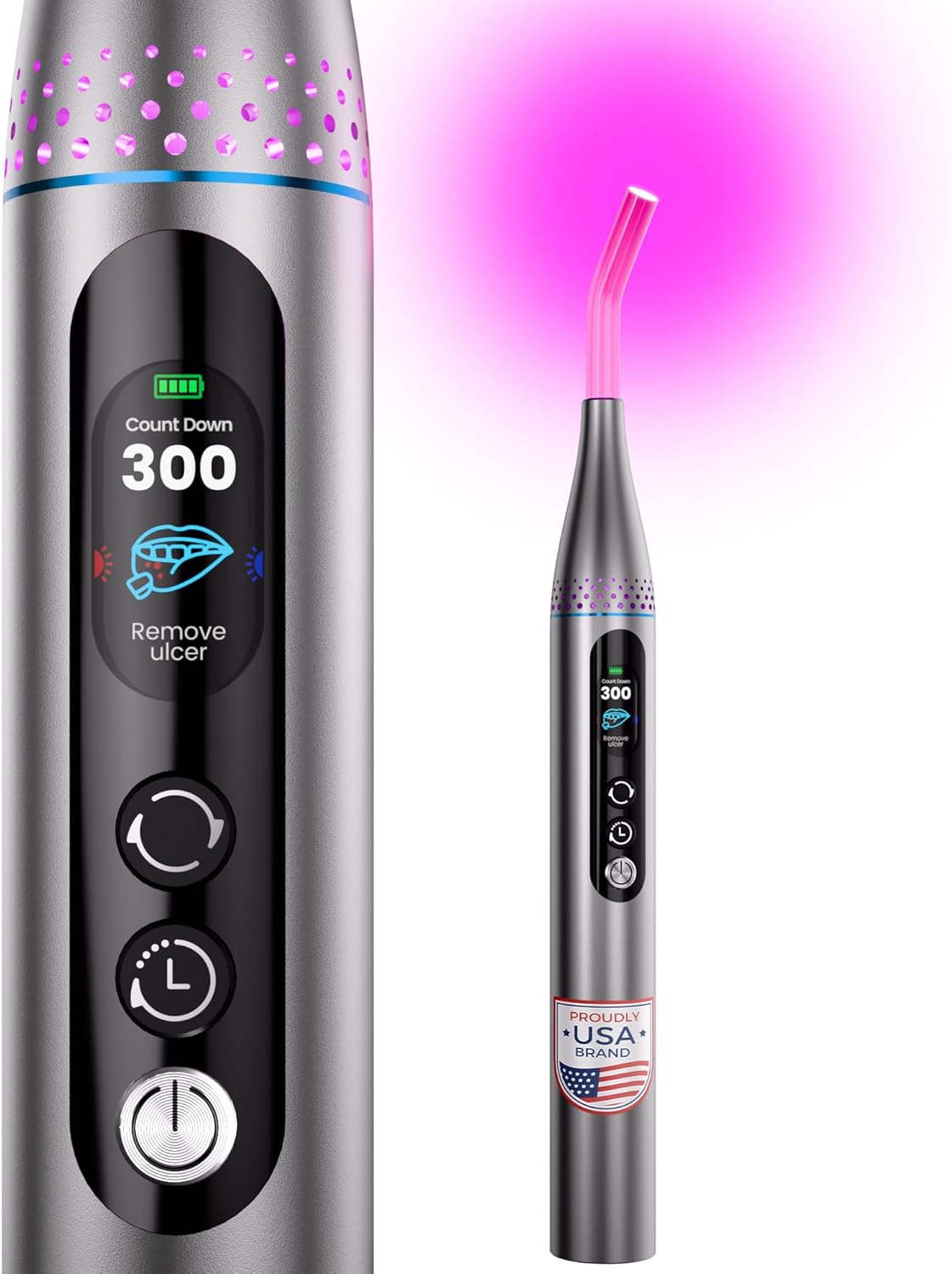 Red Light Therapy Wand - Rechargeable Infrared Device for Cold Sores & Skin Care | Ideal for Face & Lips