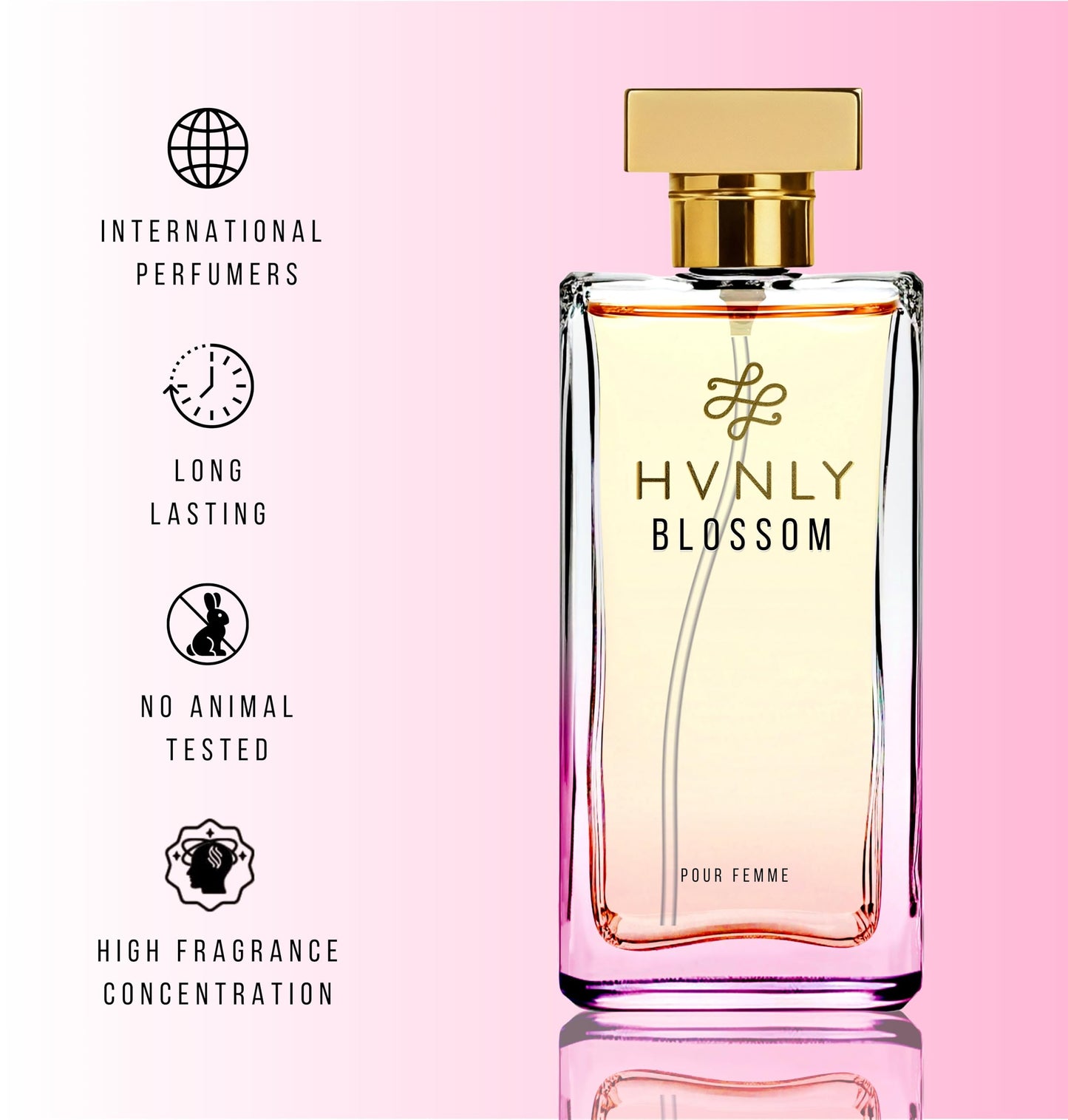 HVNLY Blossom EDP | Perfume For Women | An Ideal Gift | Long Lasting Premium Floral Fragrance | Bergamot, Pink Peppercorn, Patchouli | Best For Office Wear, Daily Wear | 3.4 fl.oz